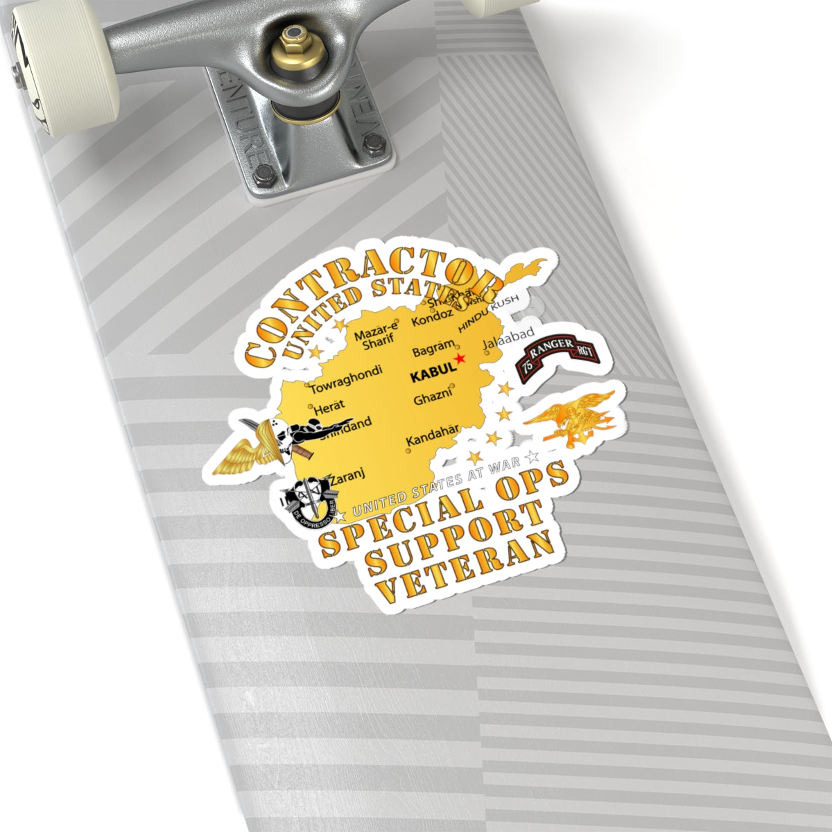 Kiss-Cut Stickers - GOVT - Contractor - Special Operations Support Veteran - Afghanistan