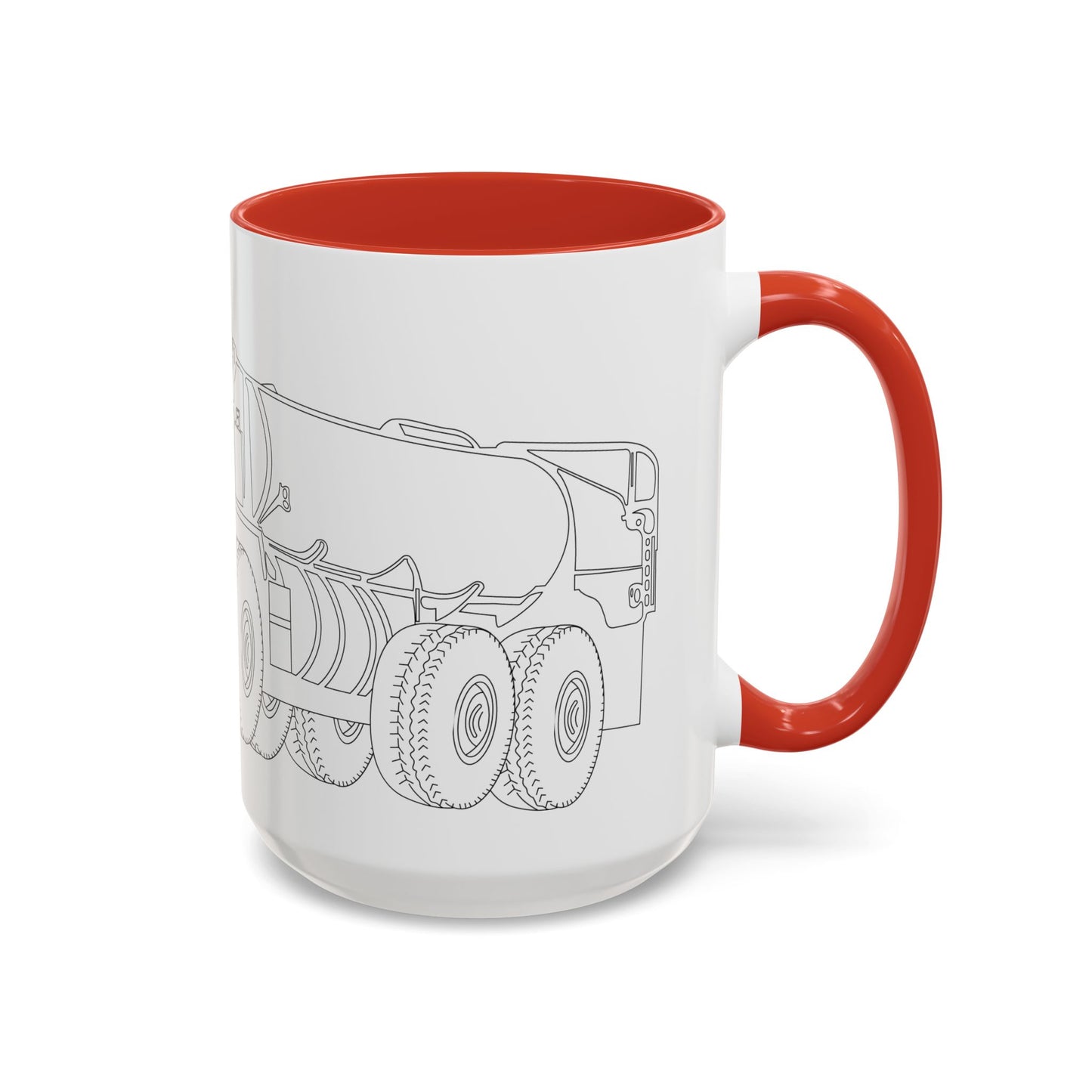 Accent Coffee Mug (11oz & 15oz) - Vehicle - Fuel Truck - Front Left Oblique X 300