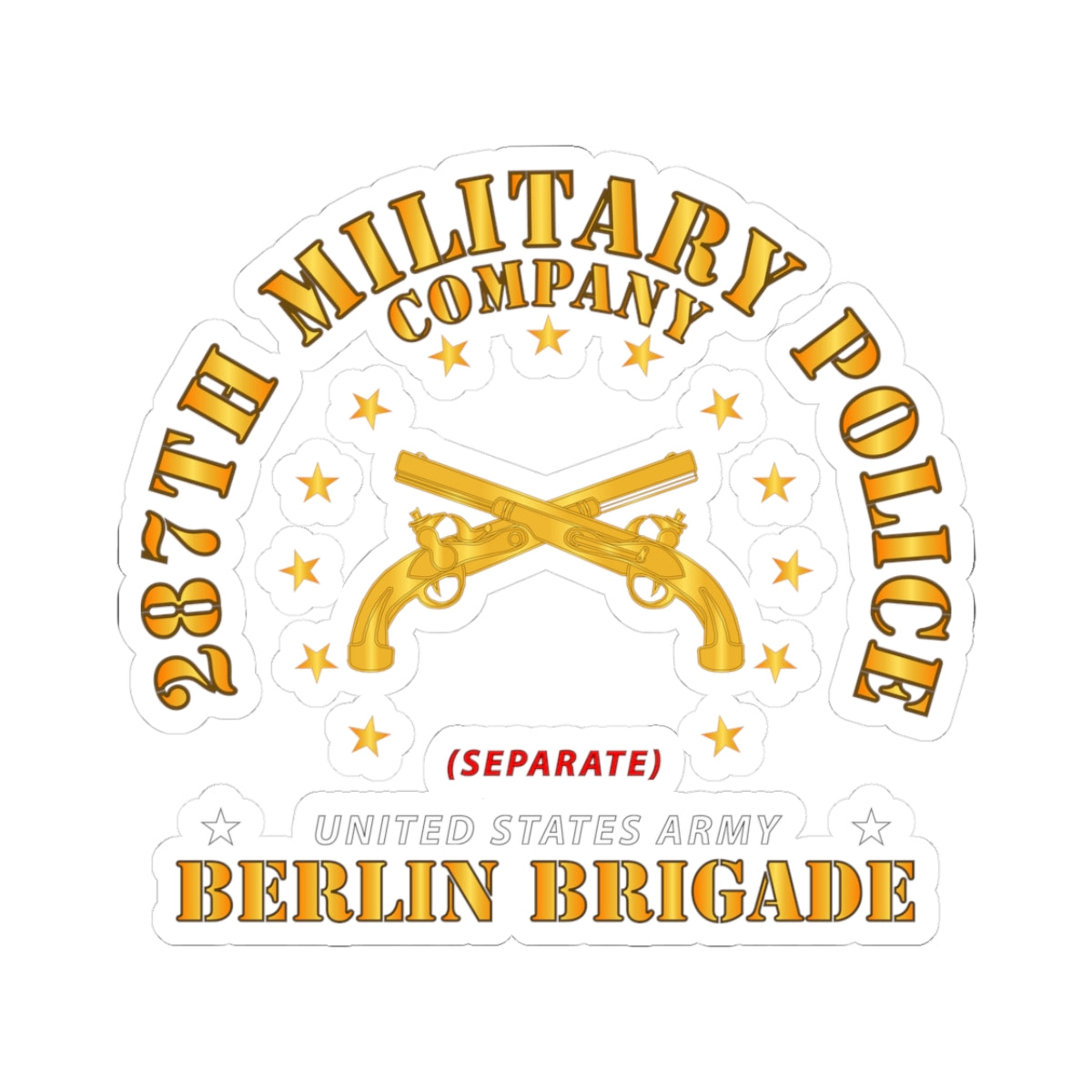Kiss-Cut Stickers - 287th Military Police Company - Berlin Bde wo DS