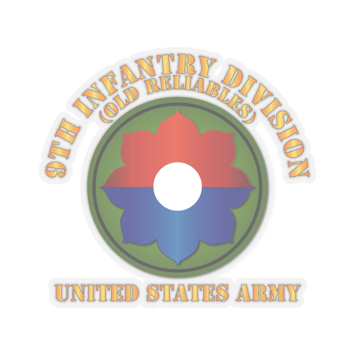 Kiss-Cut Stickers - 9th Infantry Div - US Army - Old Reliables