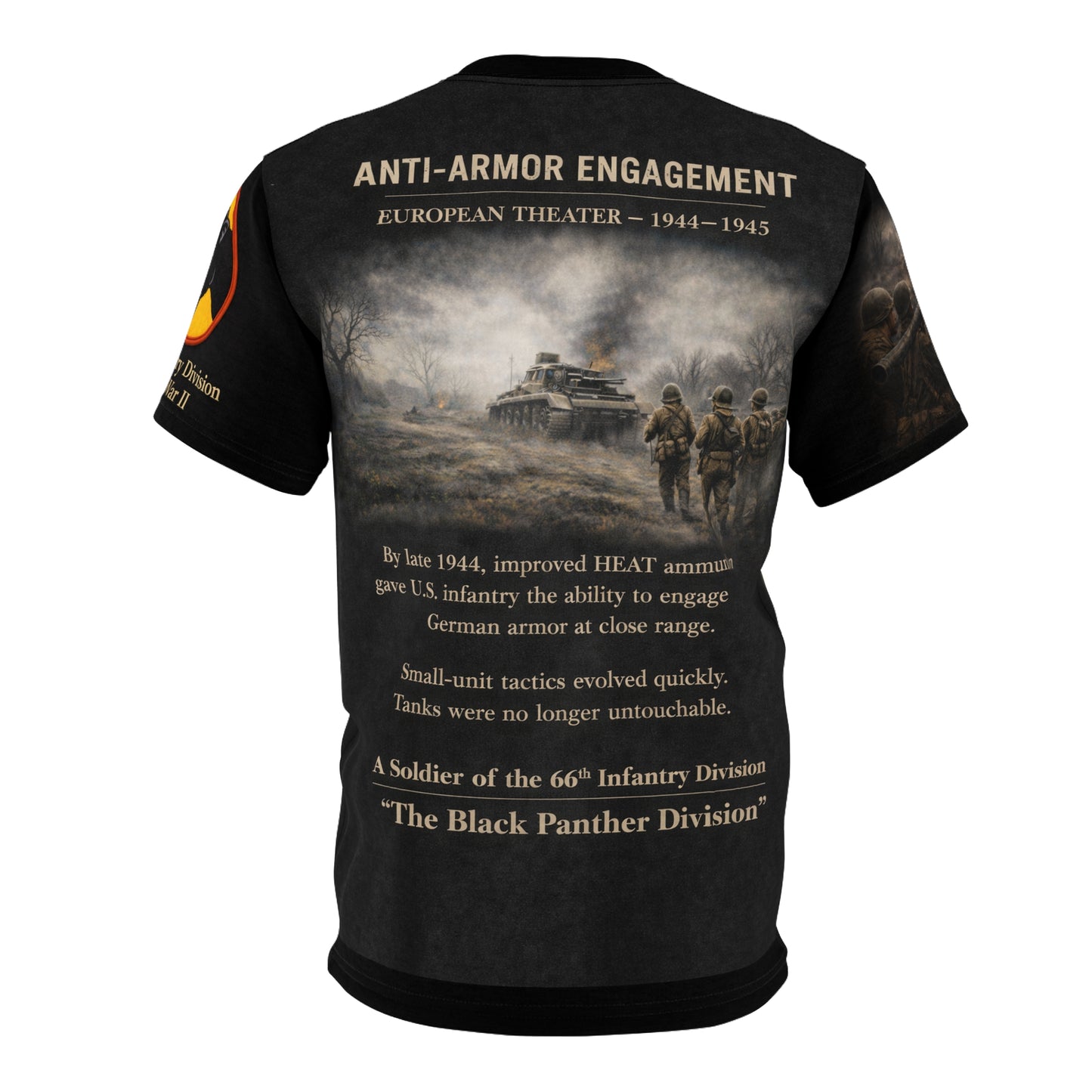 66th Infantry Division "Black Panther" Tribute Tee — Tank Ambush WWII T-Shirt