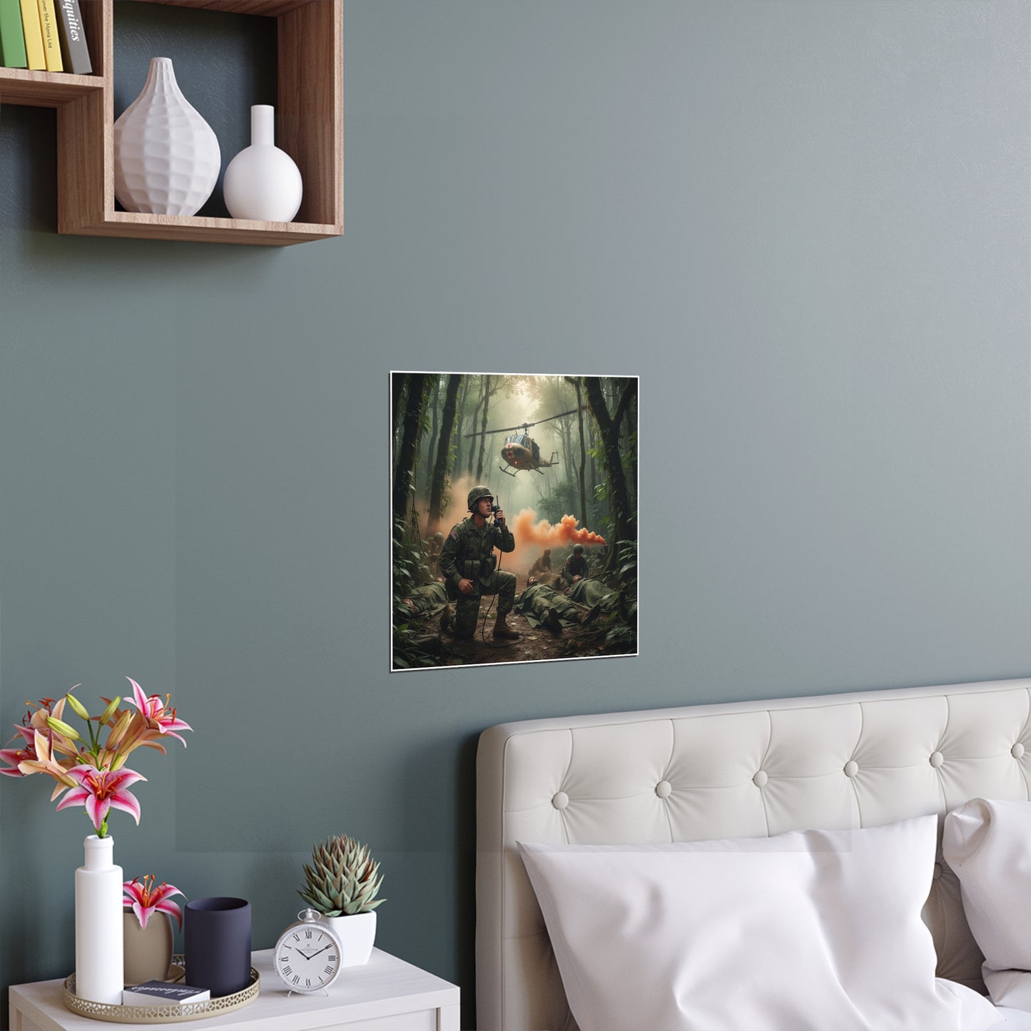 Indoor and Outdoor Silk Posters - Medevac Request - Vietnam