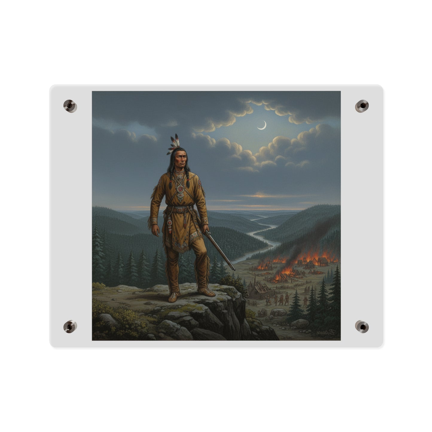 Acrylic Wall Art Panel - The Last Mohican