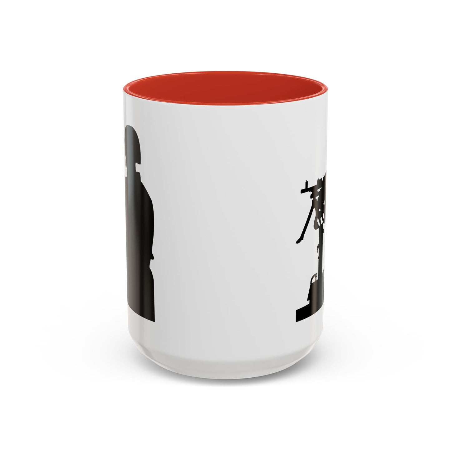 Accent Coffee Mug (11oz & 15oz) - Army - Soldier - MG Vehicle Mounted - Silhouette X 300