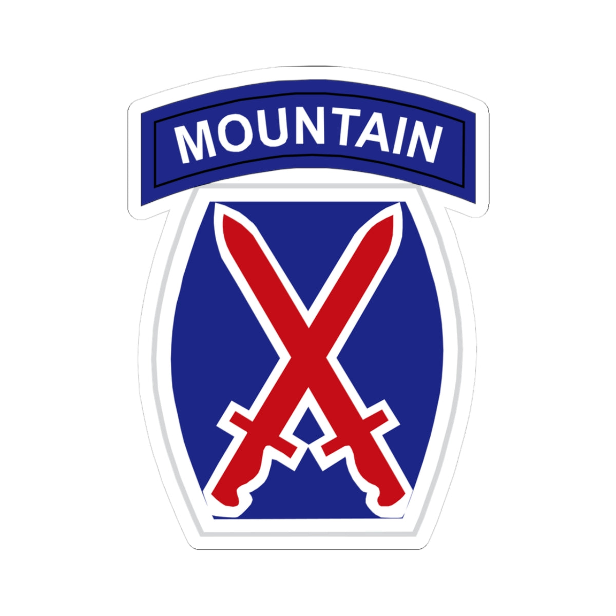 Kiss-Cut Stickers - 10th Mountain Division wo Txt