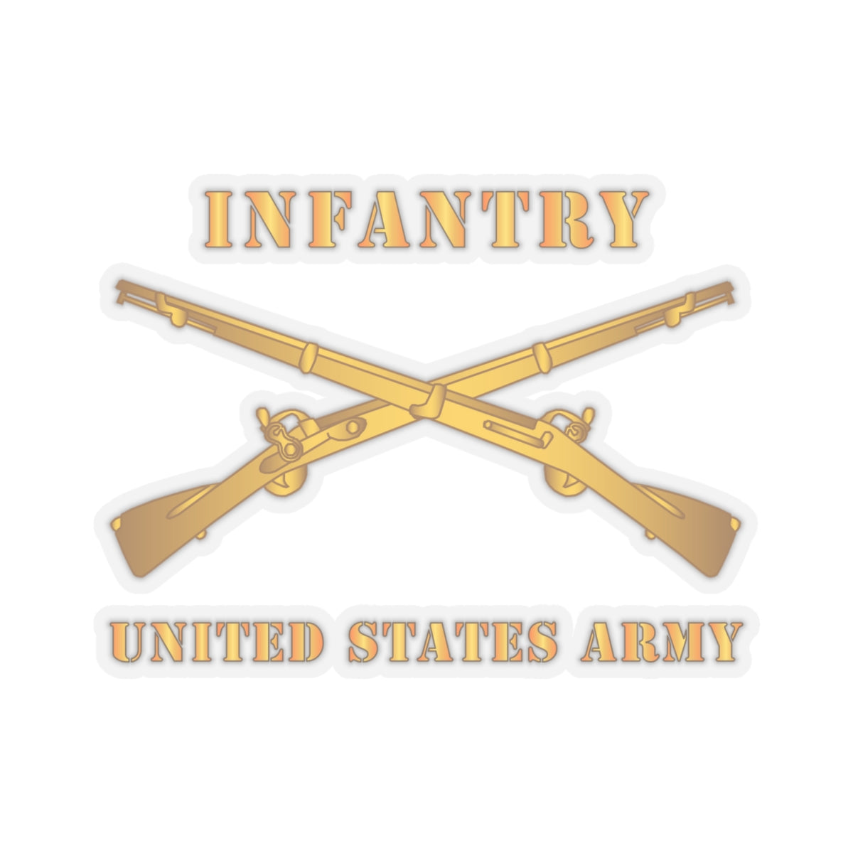 Kiss-Cut Stickers - Infantry - Branch - US Army X 300