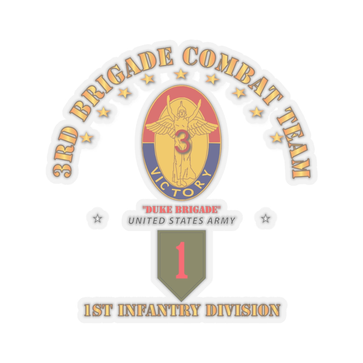 Kiss-Cut Stickers - 3rd Bde Combat Tm - 1st Infantry Div