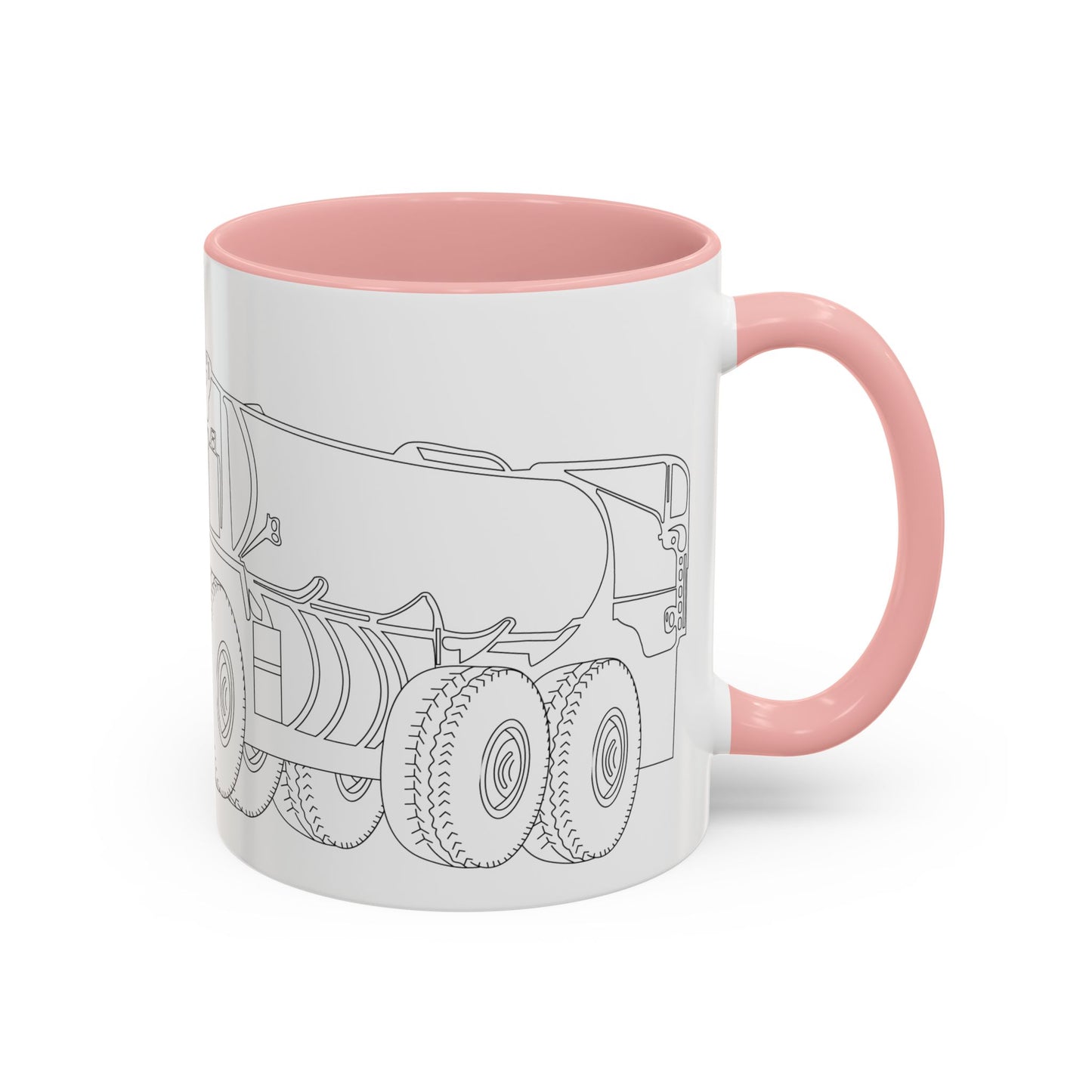 Accent Coffee Mug (11oz & 15oz) - Vehicle - Fuel Truck - Front Left Oblique X 300