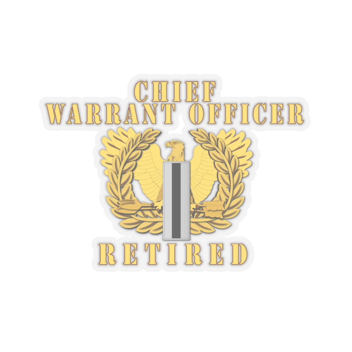 Kiss-Cut Stickers - Chief Warrant Officer 5 - CW5 - Retired