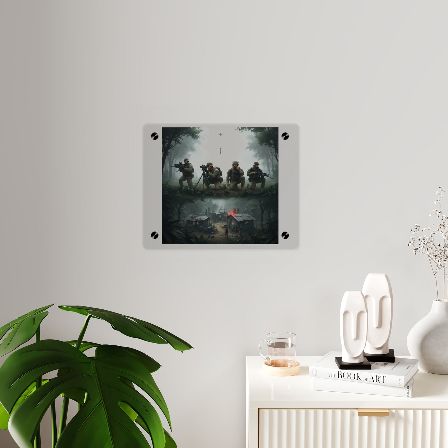 Acrylic Wall Art Panel - Jungle Drug Lab Destruction wo Explosions