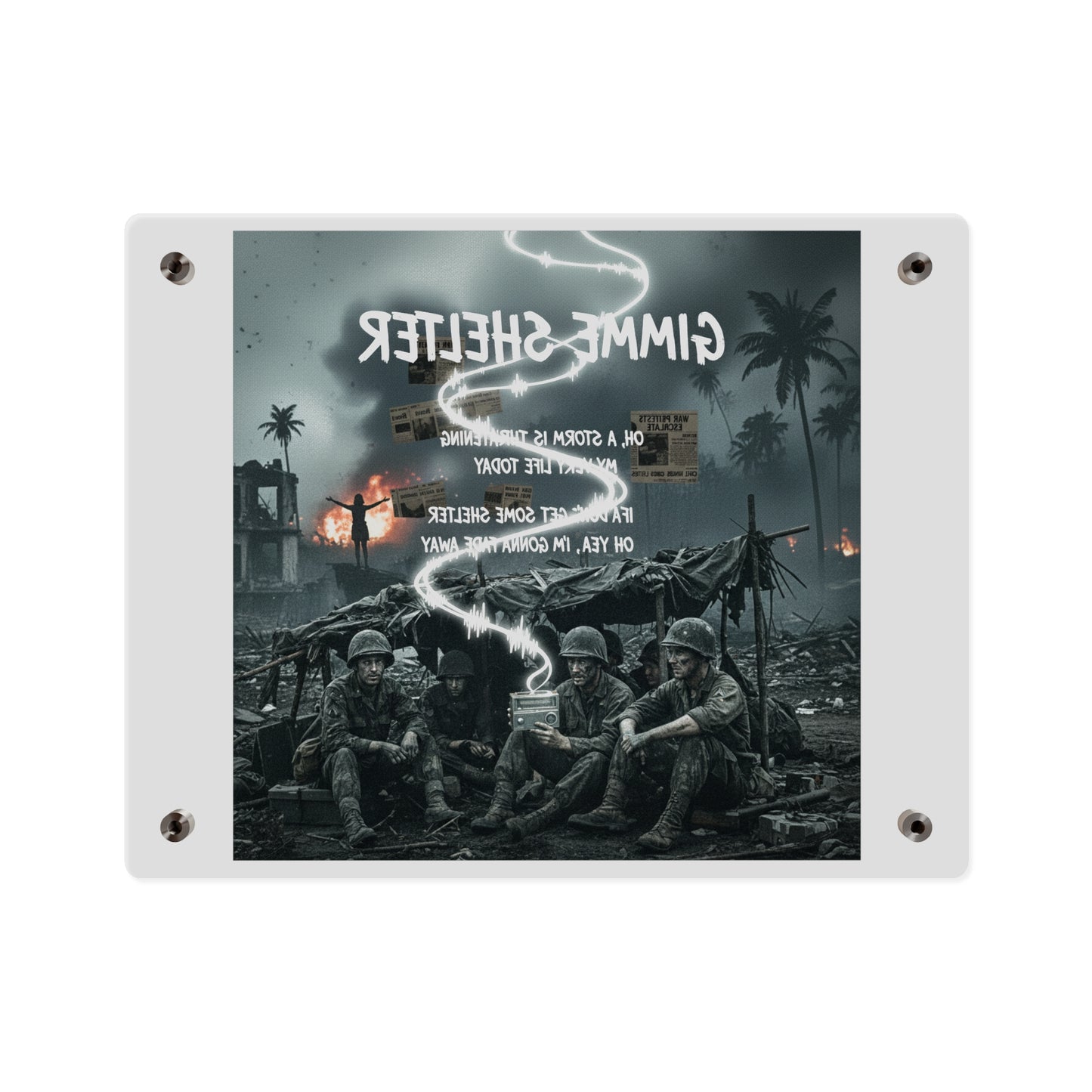 Acrylic Wall Art Panel - Giveme Shelter X 2024