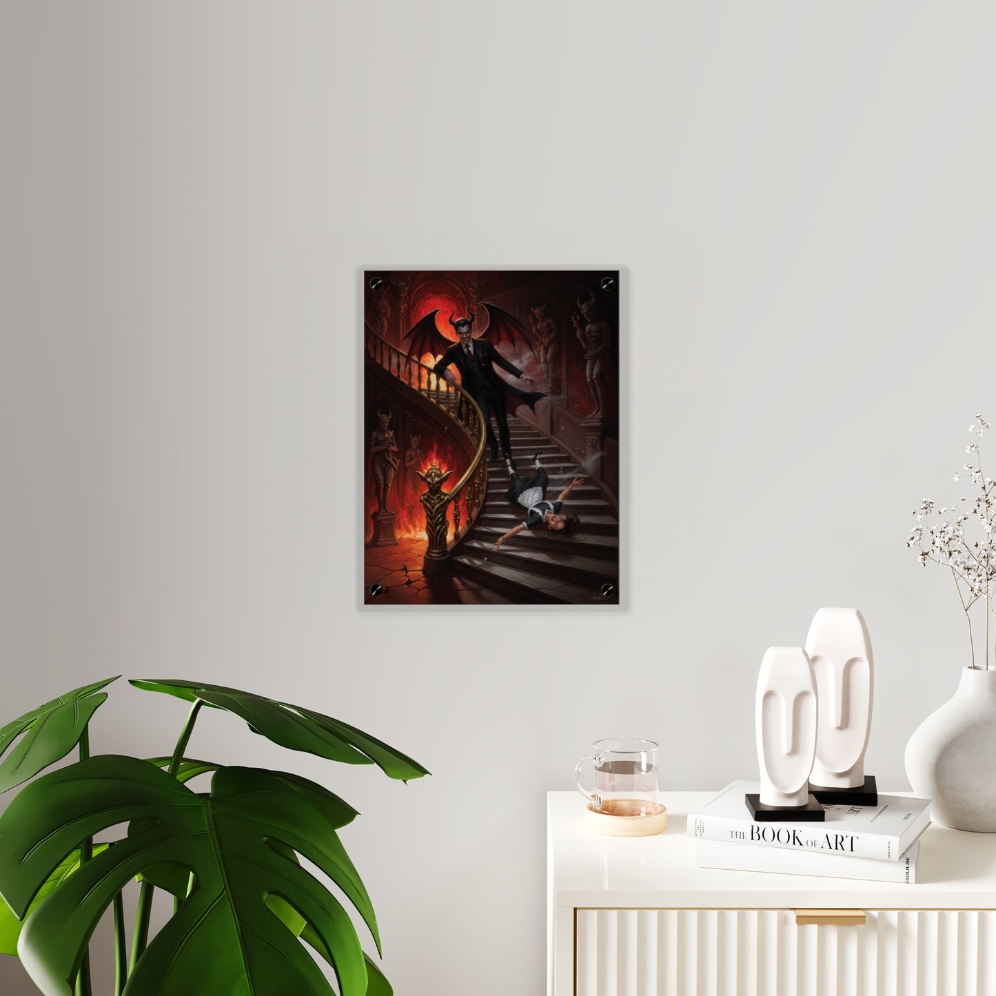 Acrylic Wall Art Panel - devil and maid