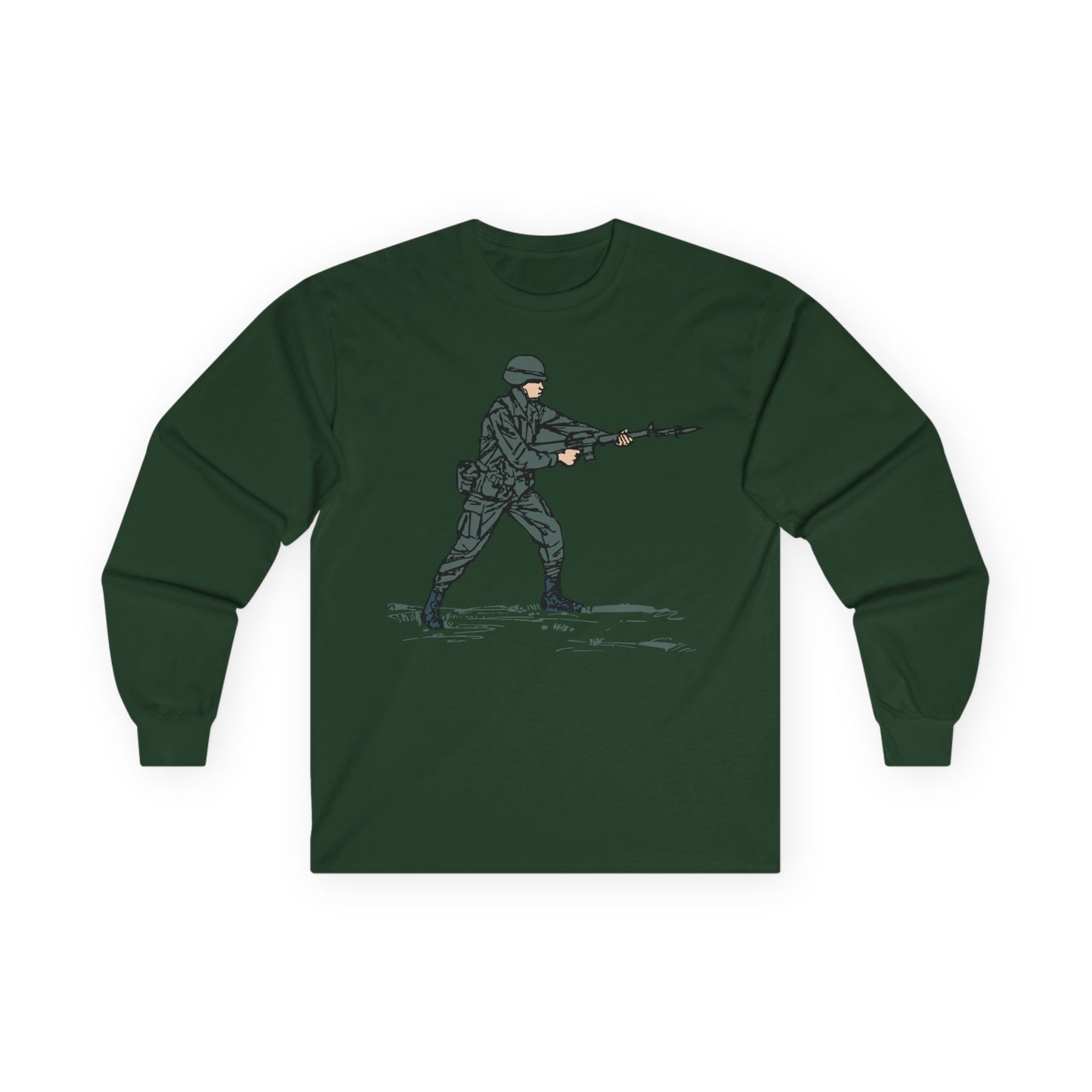 Unisex Ultra Cotton Long Sleeve Tee - Bayonet Training-Modified Thrust X 300