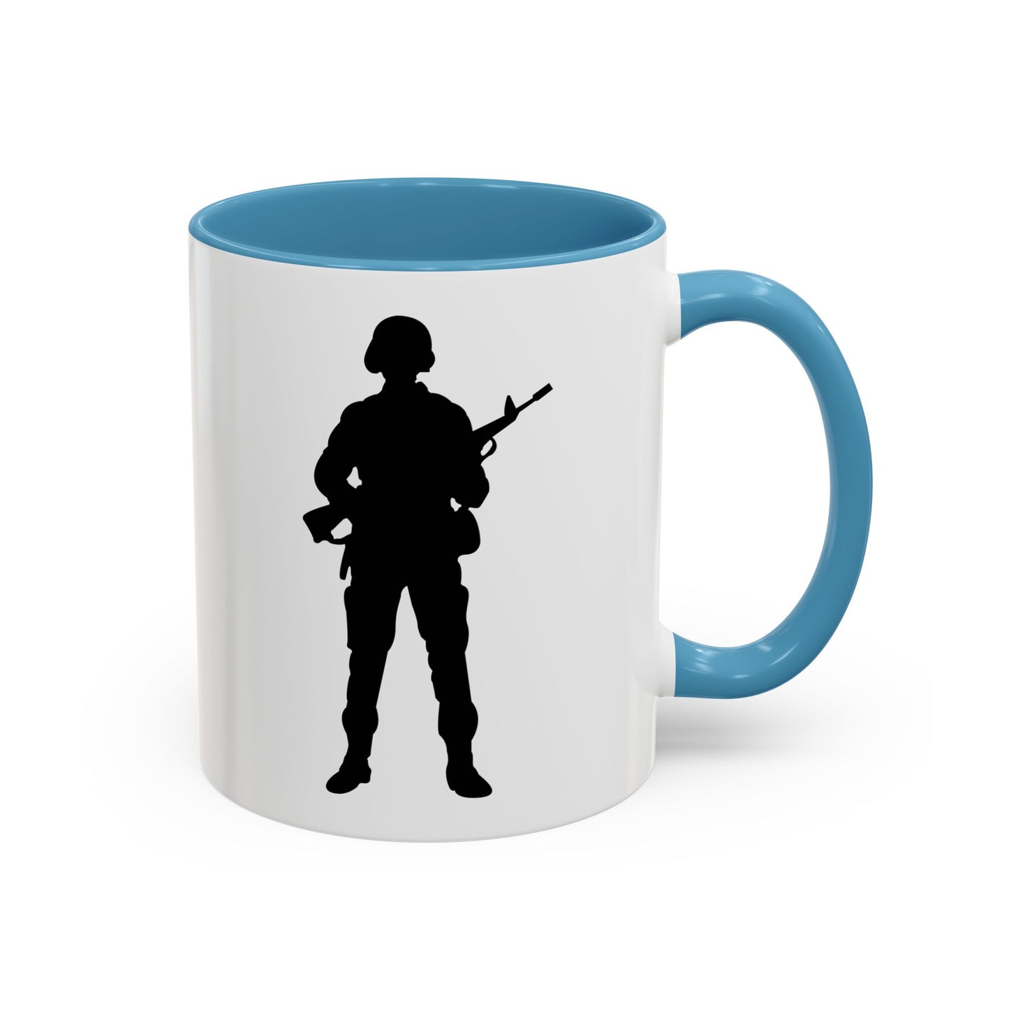 Accent Coffee Mug (11oz & 15oz) - Army - Soldier - Silhouette X 300