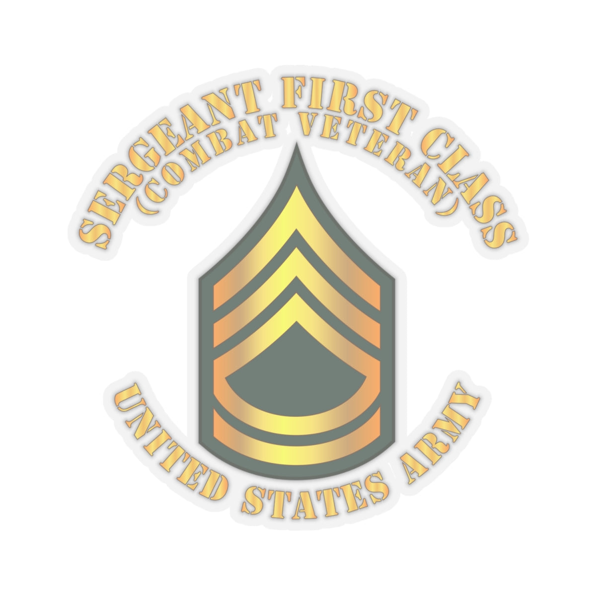 Kiss-Cut Stickers - Sergeant First Class - SFC - Combat Veteran