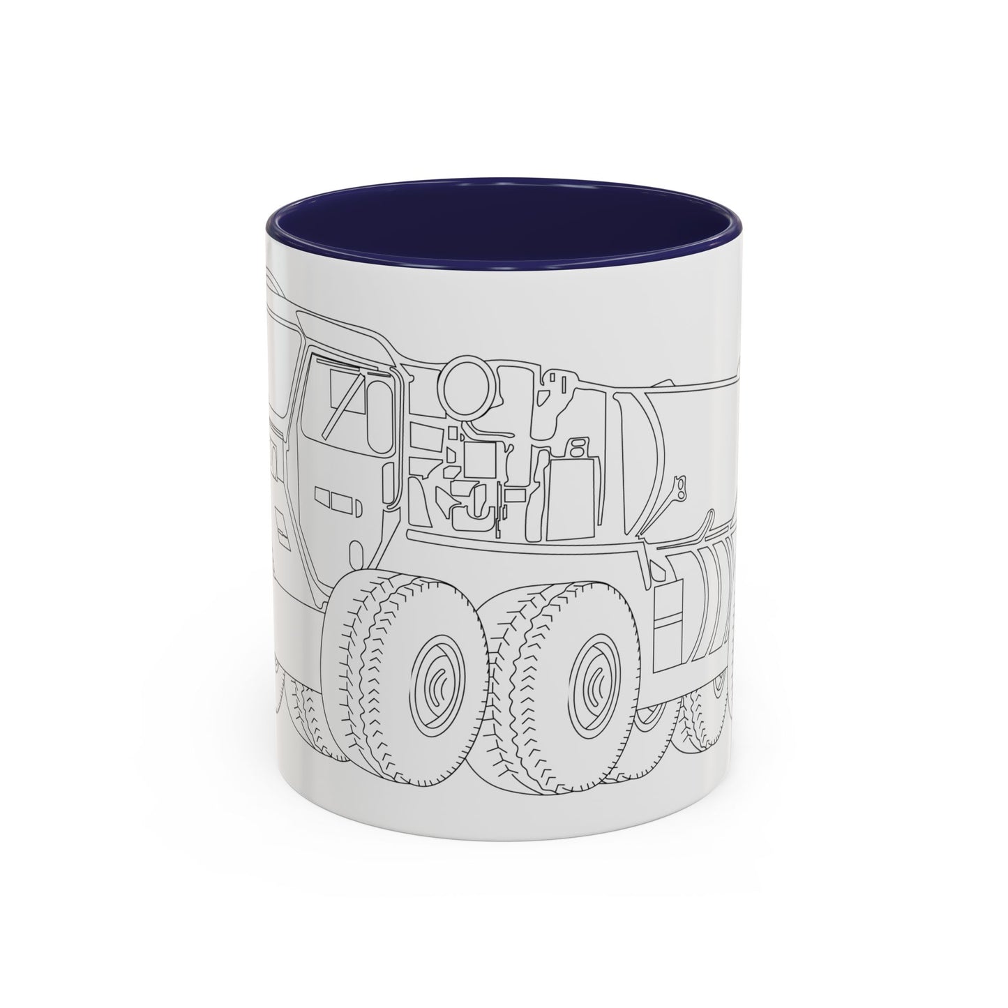 Accent Coffee Mug (11oz & 15oz) - Vehicle - Fuel Truck - Front Left Oblique X 300