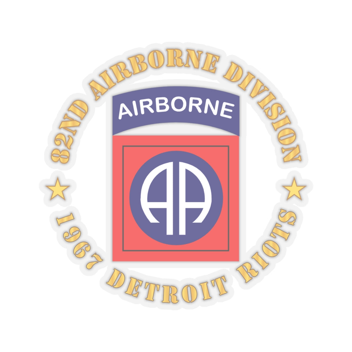 Kiss-Cut Stickers - 82nd Airborne Division - 1967 Detroit Riots