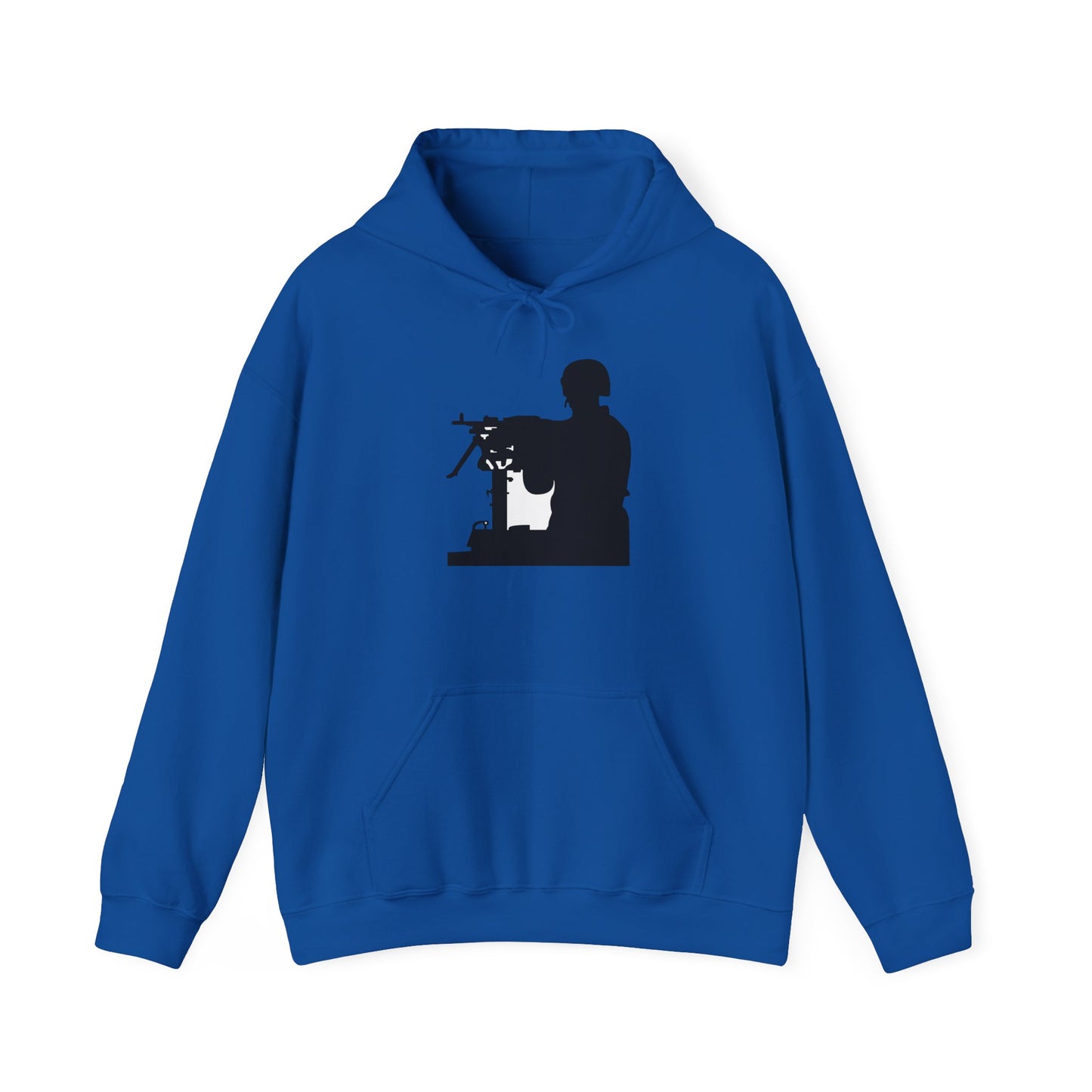 Unisex Heavy Blend Hooded Sweatshirt -Army - Soldier - MG Vehicle Mounted - Silhouette X 300
