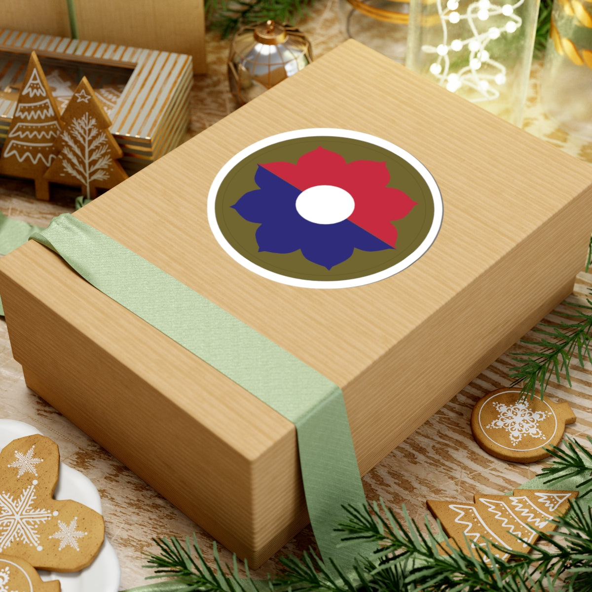 Kiss-Cut Stickers - SSI - 9th Infantry Division wo Txt X 300