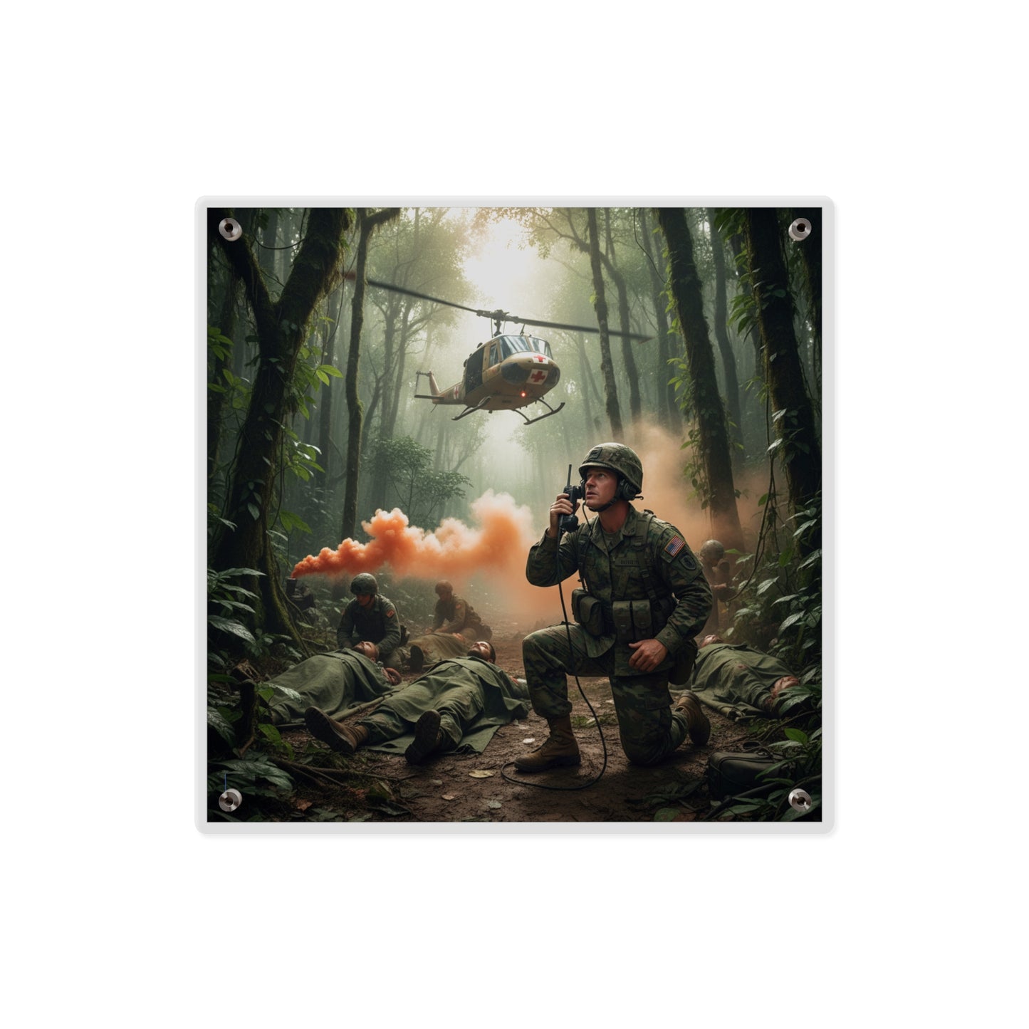 Acrylic Wall Art Panel - Medevac Request - Vietnam