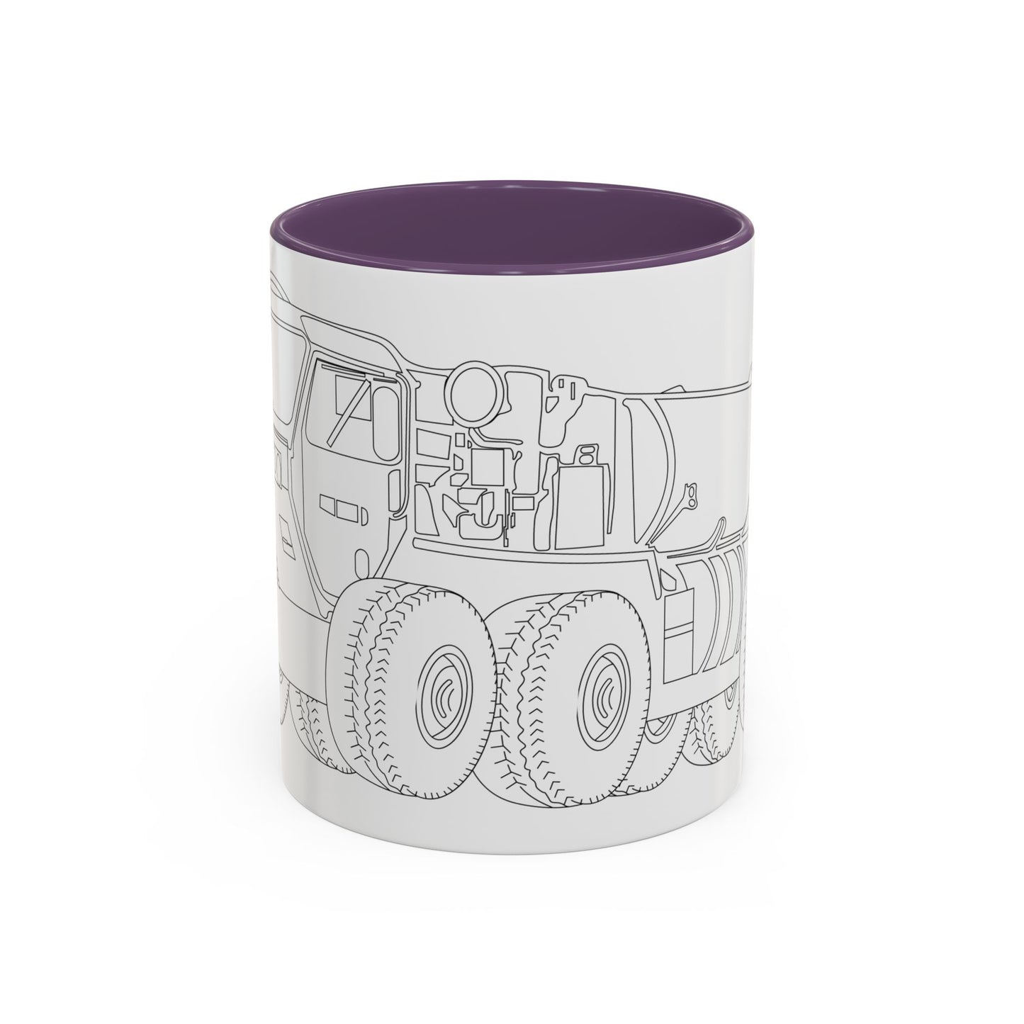 Accent Coffee Mug (11oz & 15oz) - Vehicle - Fuel Truck - Front Left Oblique X 300