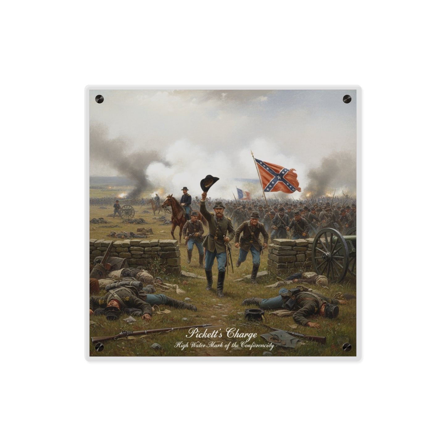 Acrylic Wall Art Panel - Picketts Charge with Hat
