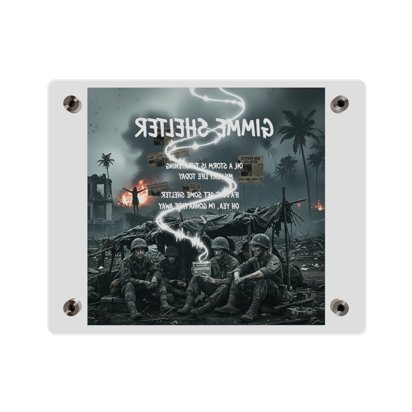 Acrylic Wall Art Panel - Giveme Shelter X 2024