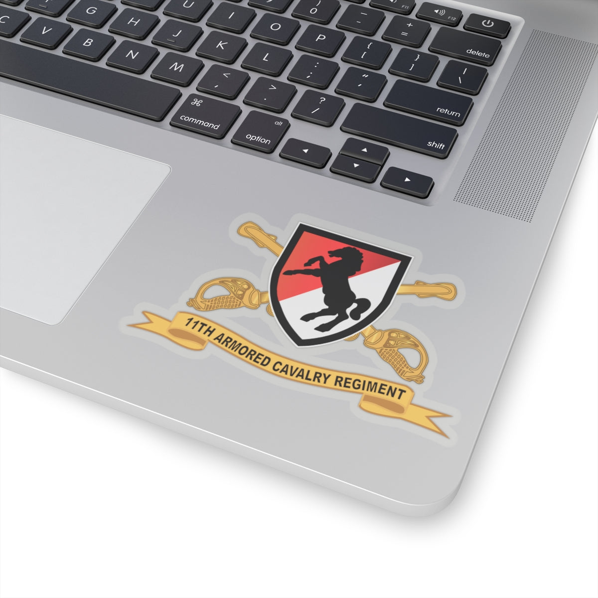 Kiss-Cut Stickers - 11th Armored Cavalry Regiment - SSI w Br - Ribbon X 300