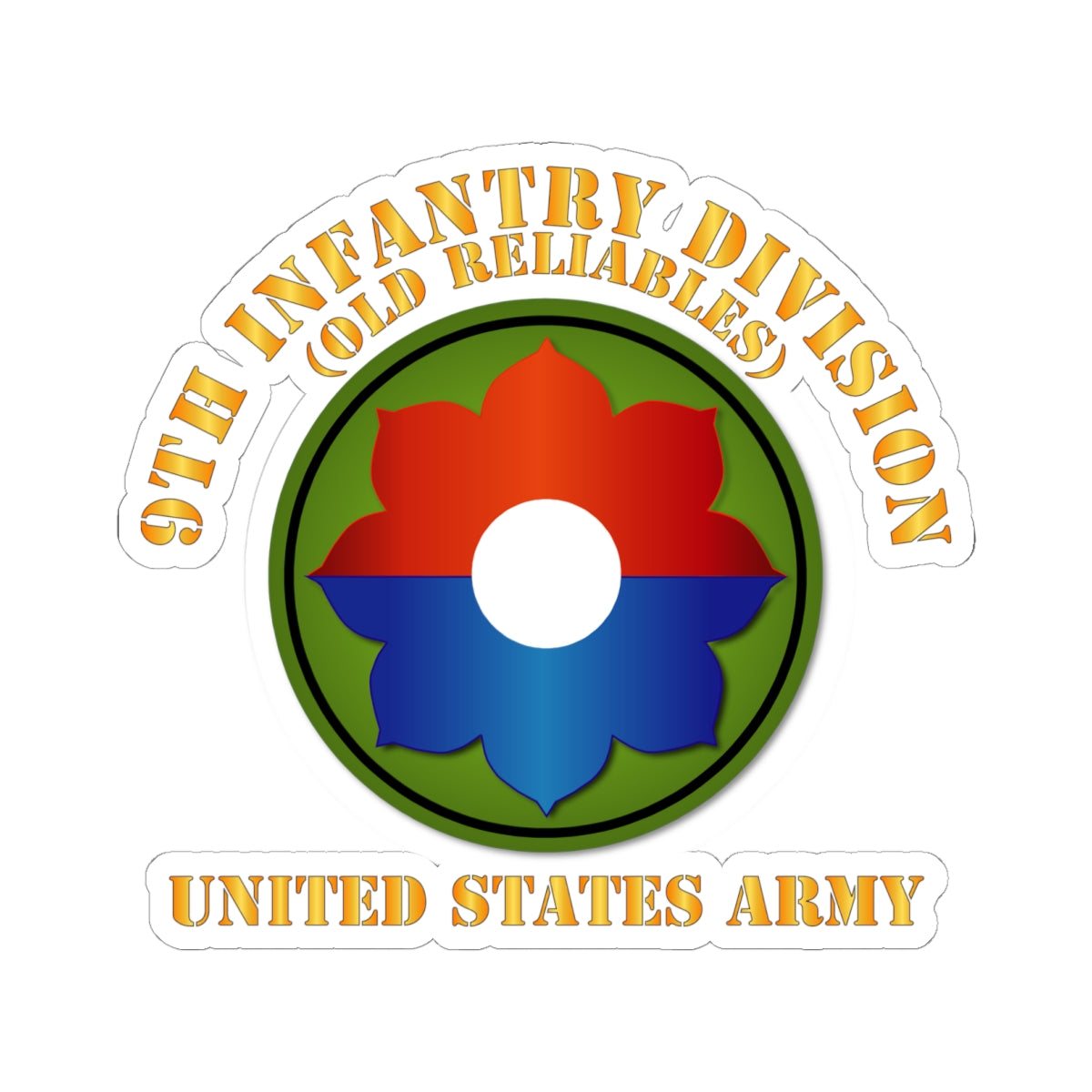 Kiss-Cut Stickers - 9th Infantry Div - US Army - Old Reliables