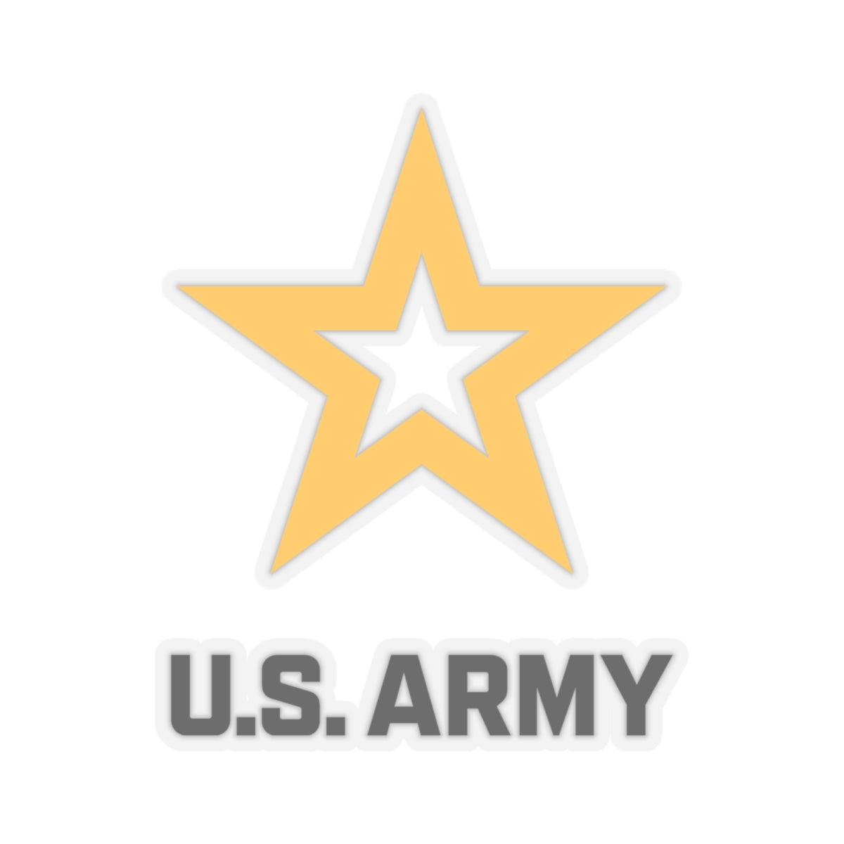 Kiss-Cut Stickers - Army Star W Us Army X 300