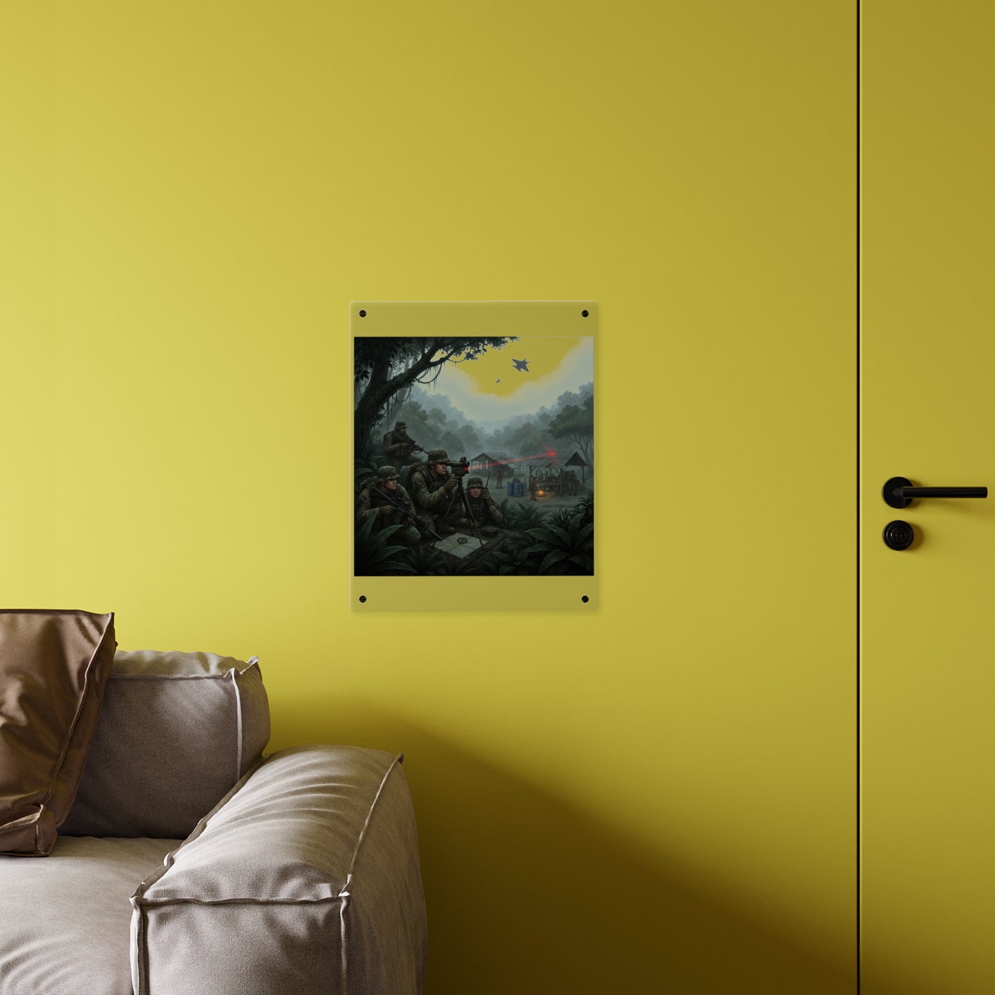 Acrylic Wall Art Panel - SOF Team Hitting a Jungle Drug Lab