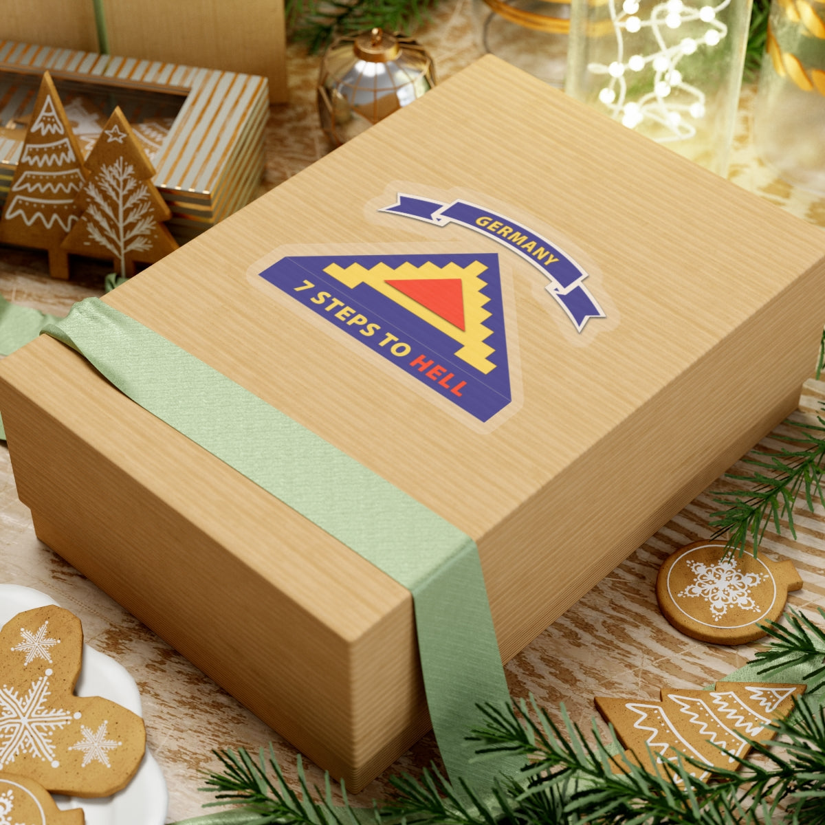 Kiss-Cut Stickers - 7th United States Army w 7 Steps Hell w Scroll