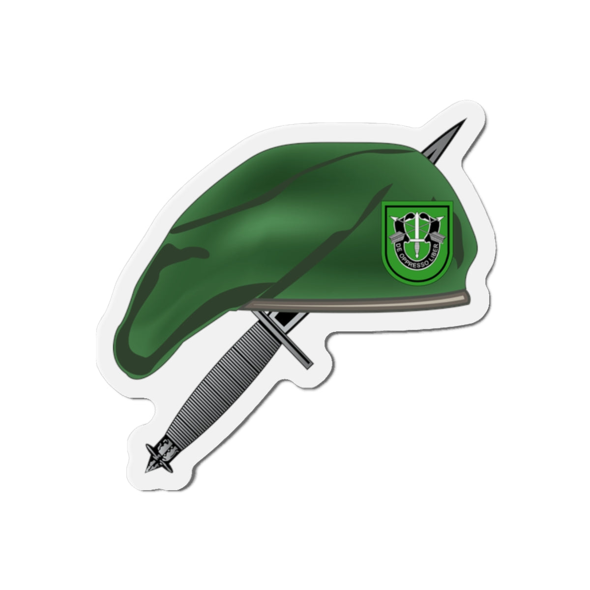 Die-Cut Magnets - 10th SFG Beret with Dagger