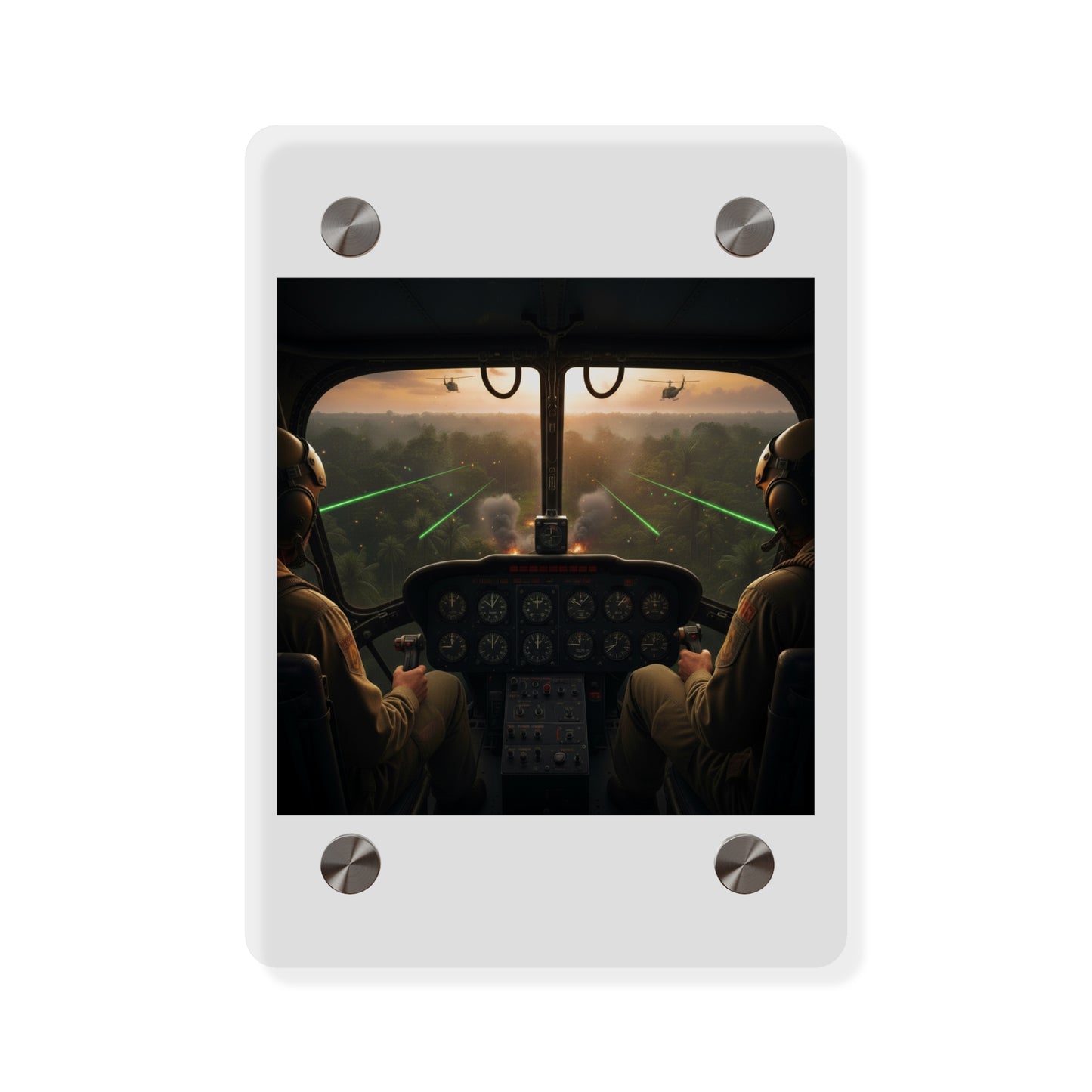 Acrylic Wall Art Panel - Pilots View Hot LZ - Vietnam