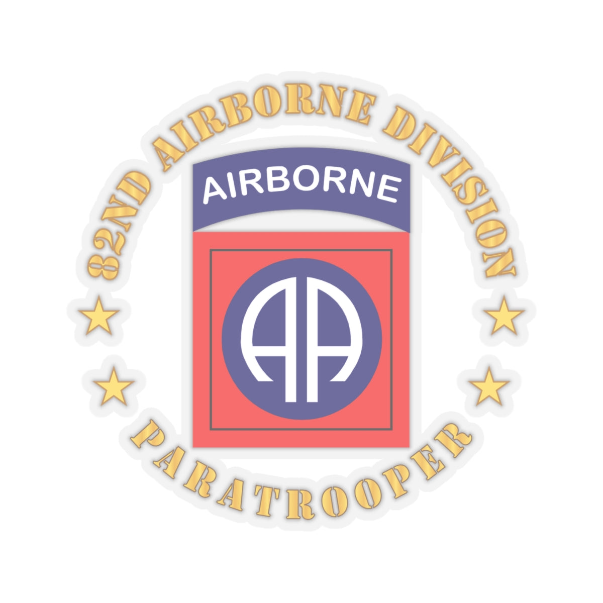 Kiss-Cut Stickers - 82nd Airborne Division - Paratrooper