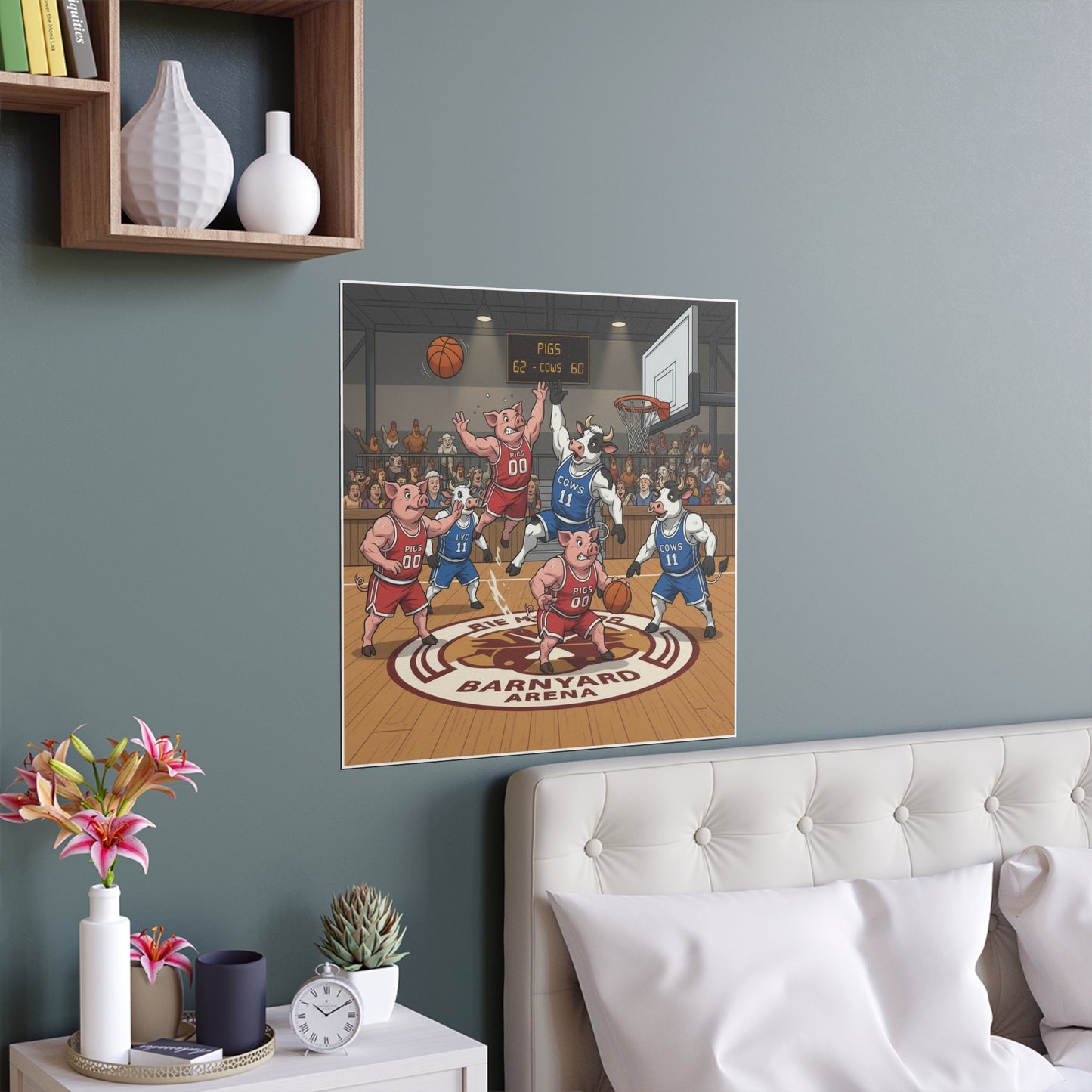 Indoor and Outdoor Silk Posters - Pigs vs Cows