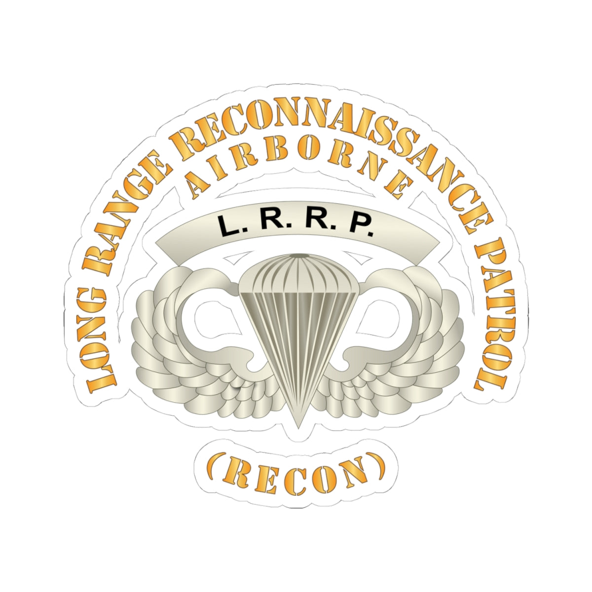 Kiss-Cut Stickers - SOF - Airborne Badge - LRRP
