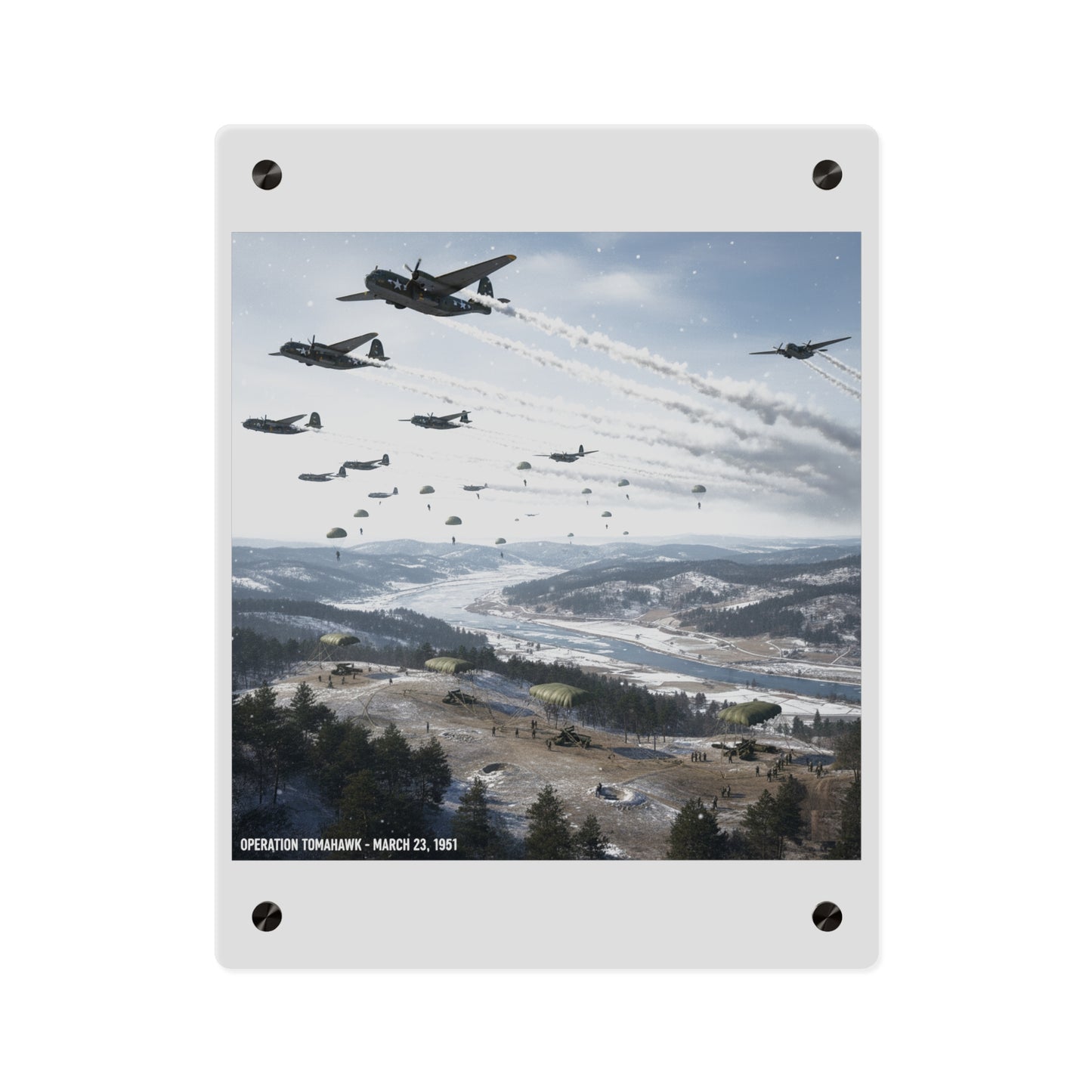 Acrylic Wall Art Panel - Operation Tomahawk - 187th Regimental Combat Team