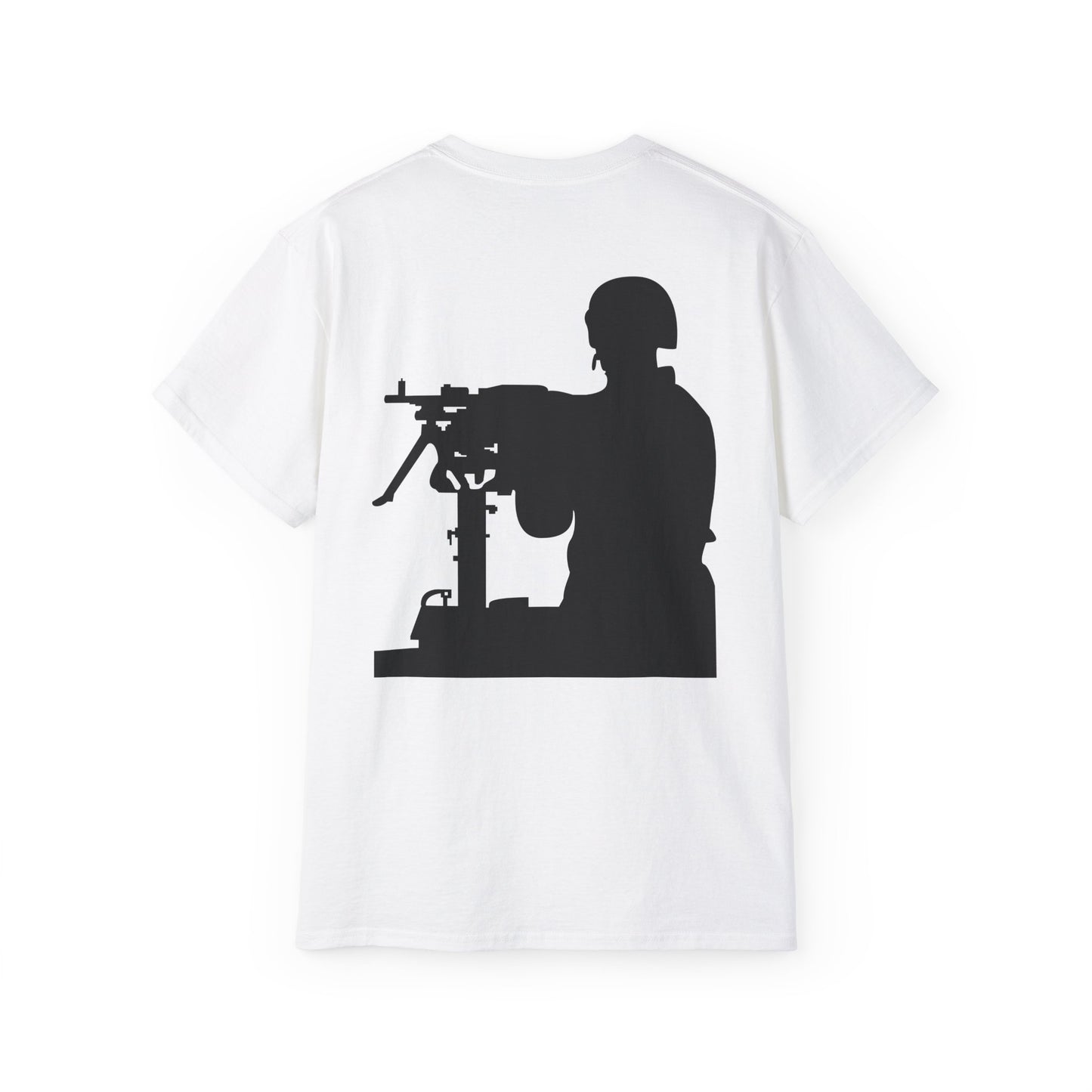 Unisex Ultra Cotton Tee - Army - Soldier - MG Vehicle Mounted - Silhouette X 300