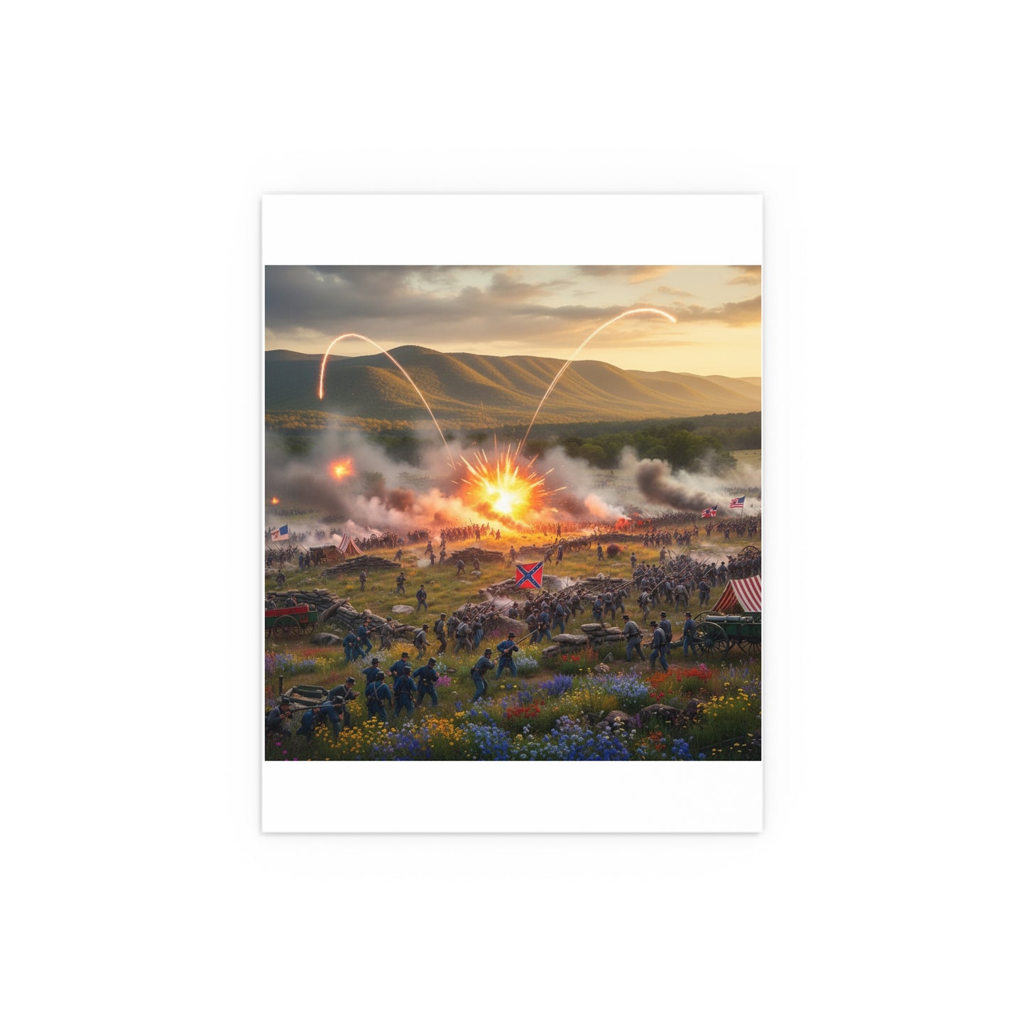 Indoor and Outdoor Silk Posters - US Civil War Battle - Battle of Kennesaw Mountain Georgia