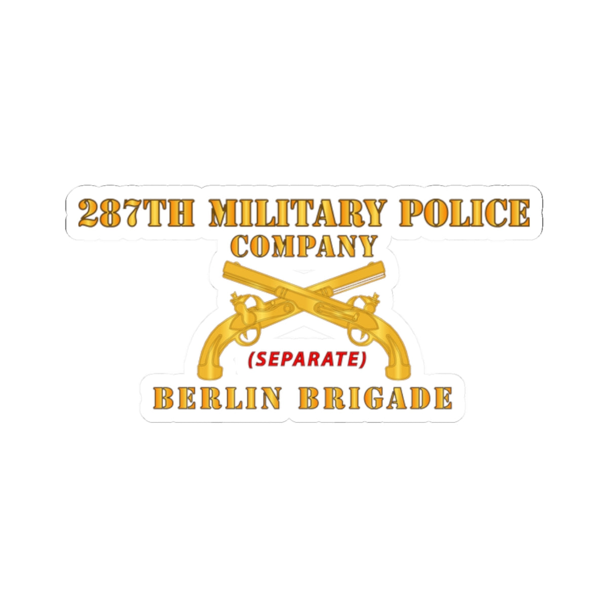 Kiss-Cut Stickers - 287th Military Police Company - Berlin Bde