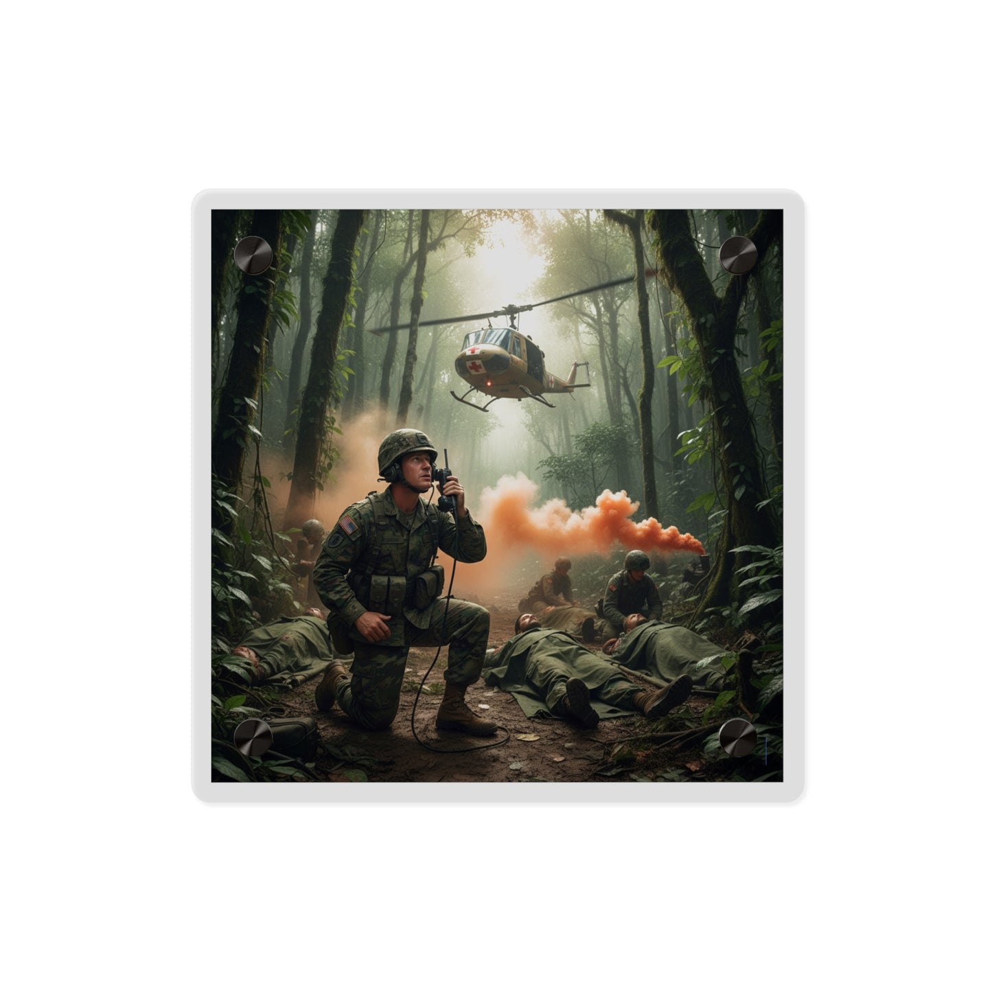 Acrylic Wall Art Panel - Medevac Request - Vietnam