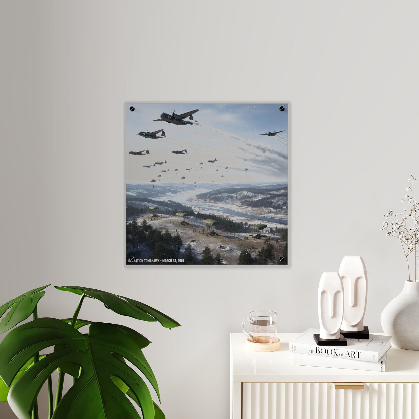 Acrylic Wall Art Panel - Operation Tomahawk - 187th Regimental Combat Team