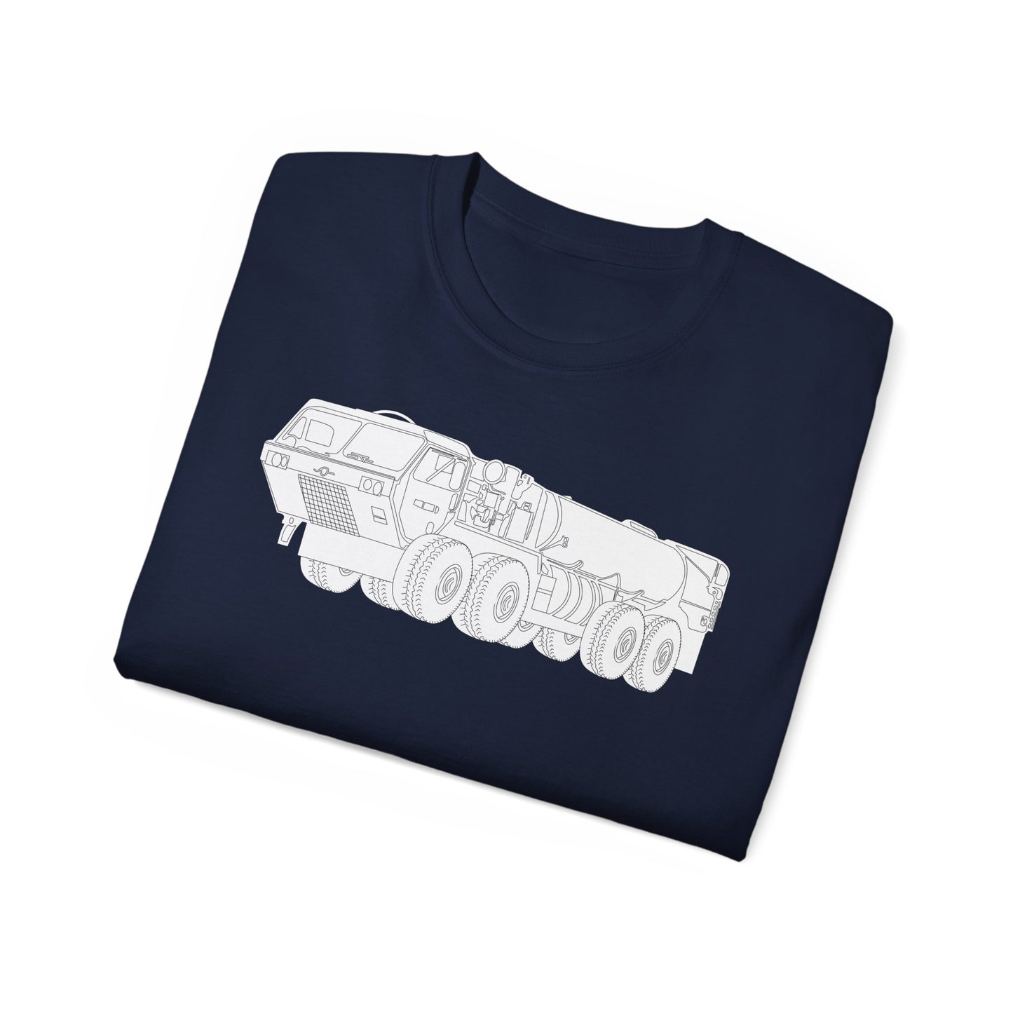 Unisex Ultra Cotton Tee - Vehicle - Fuel Truck - Front Left Oblique X 300