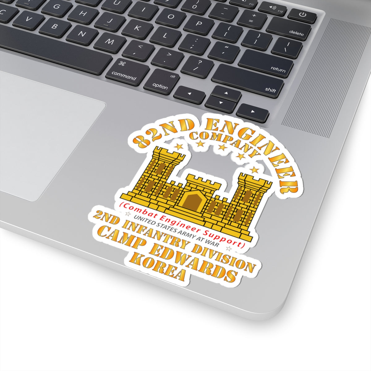 Kiss-Cut Stickers - 82nd Engineer Company - Camp Edwards - Korea