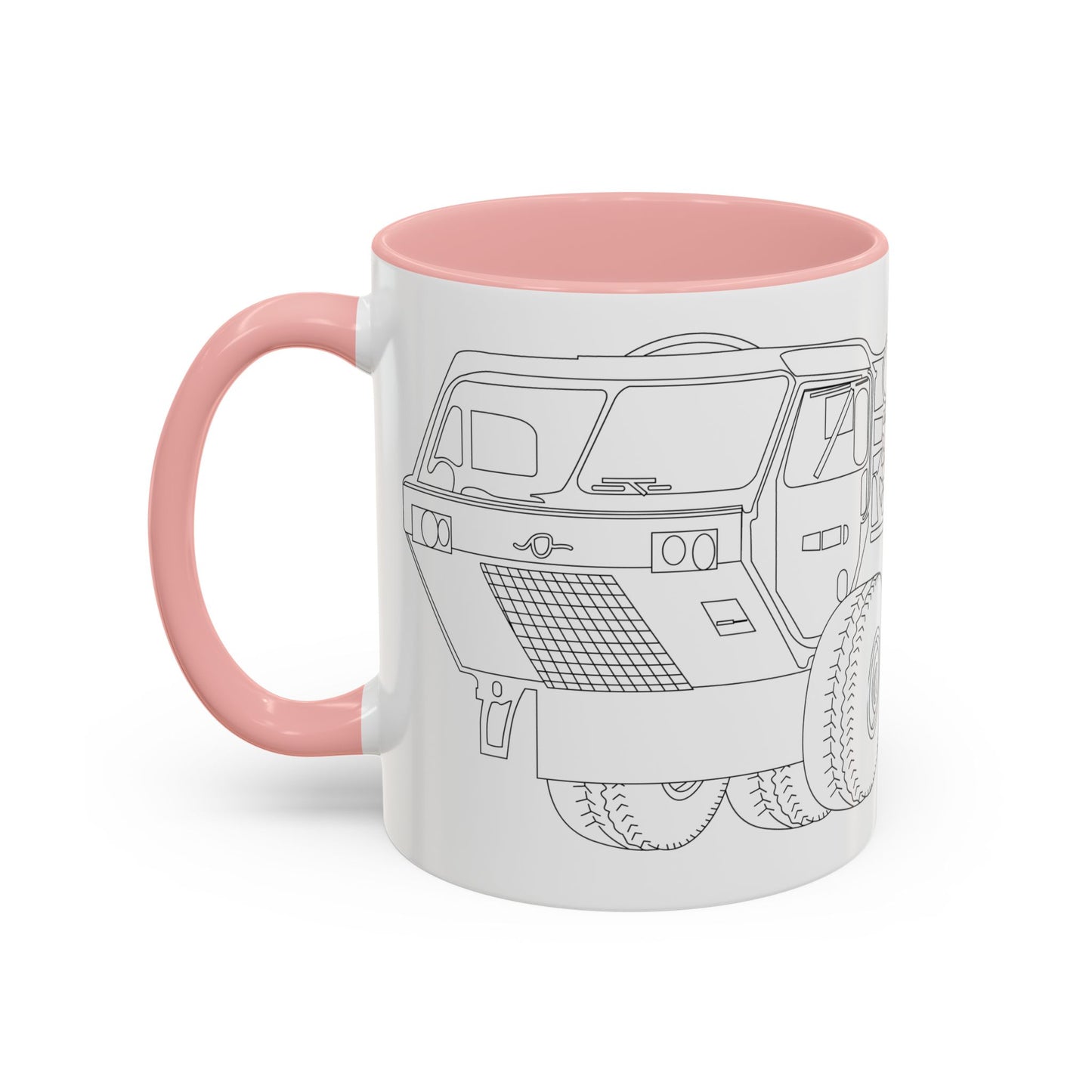 Accent Coffee Mug (11oz & 15oz) - Vehicle - Fuel Truck - Front Left Oblique X 300