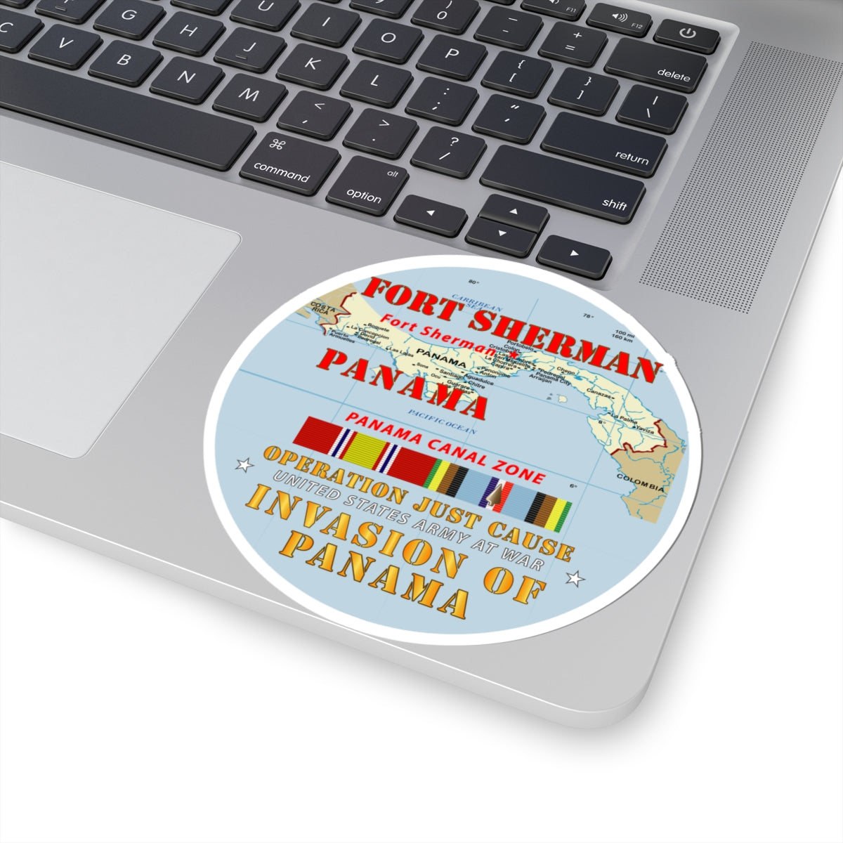 Kiss-Cut Stickers - Just Cause - Ft Sherman - CZ w Map w Svc Ribbons