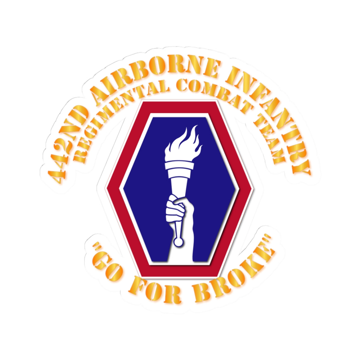 Kiss-Cut Stickers - 442nd Airborne Infantry Regimental Combat Team