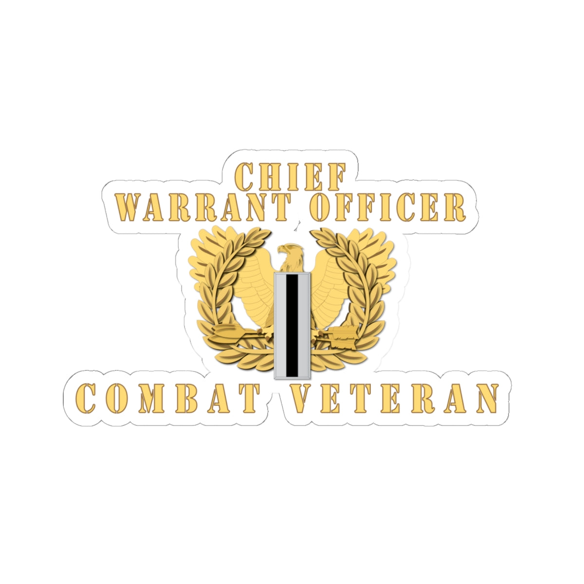 Kiss-Cut Stickers - Chief Warrant Officer 5 - CW5 - Combat Veteran