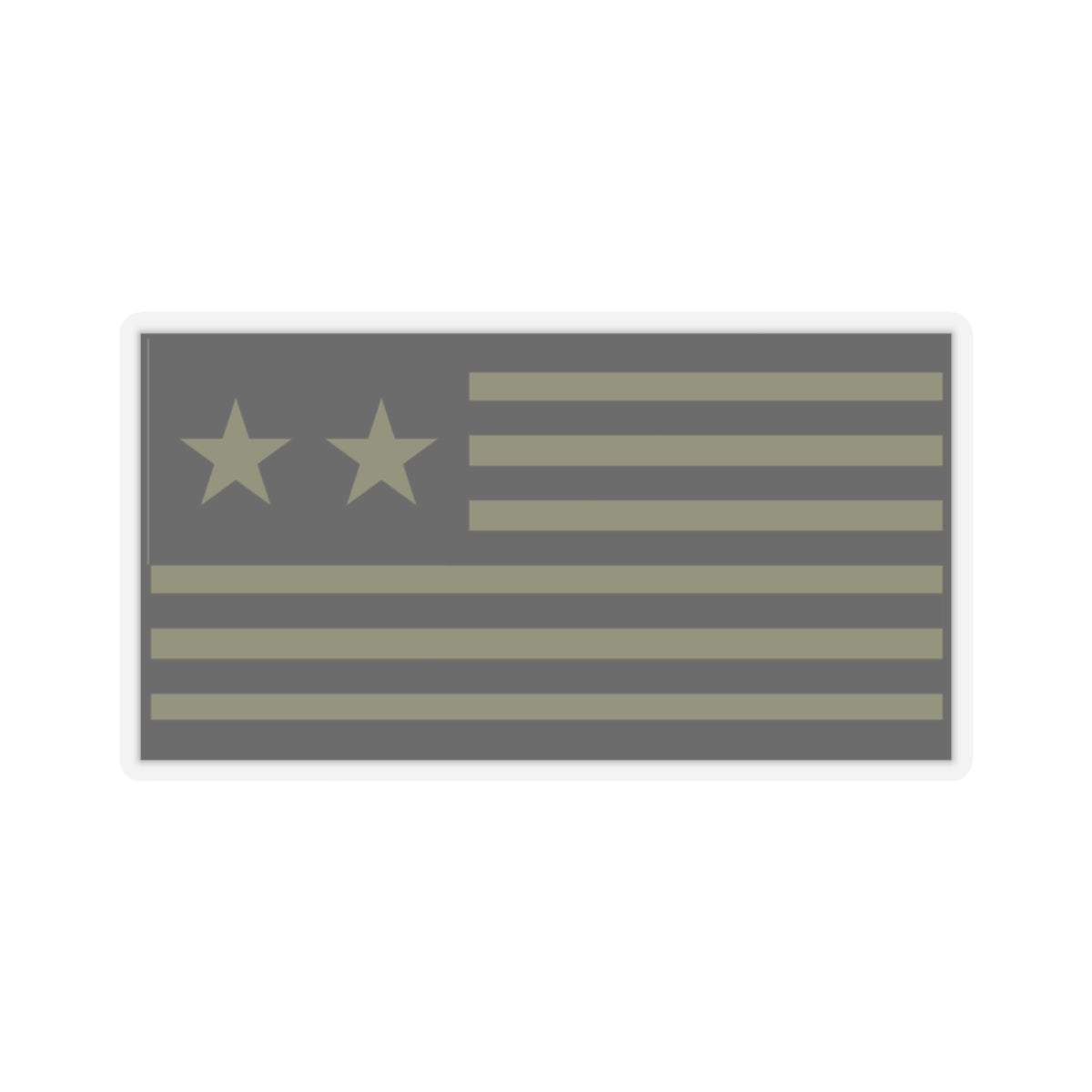 Kiss-Cut Stickers - Flag - Western Forces - 2 Star Flag wo Txt - OD Subdued